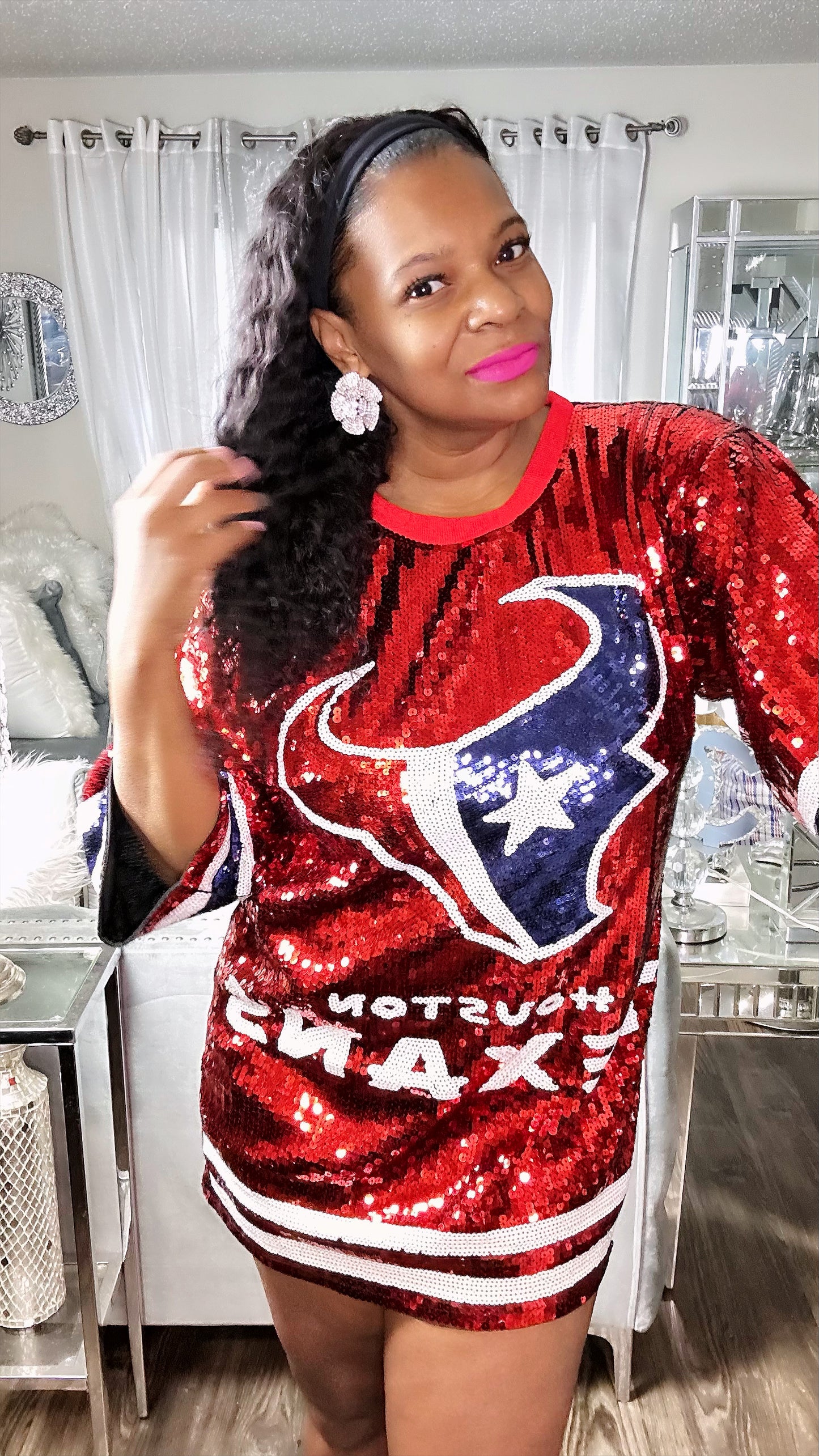 Houston Texans sequin dress