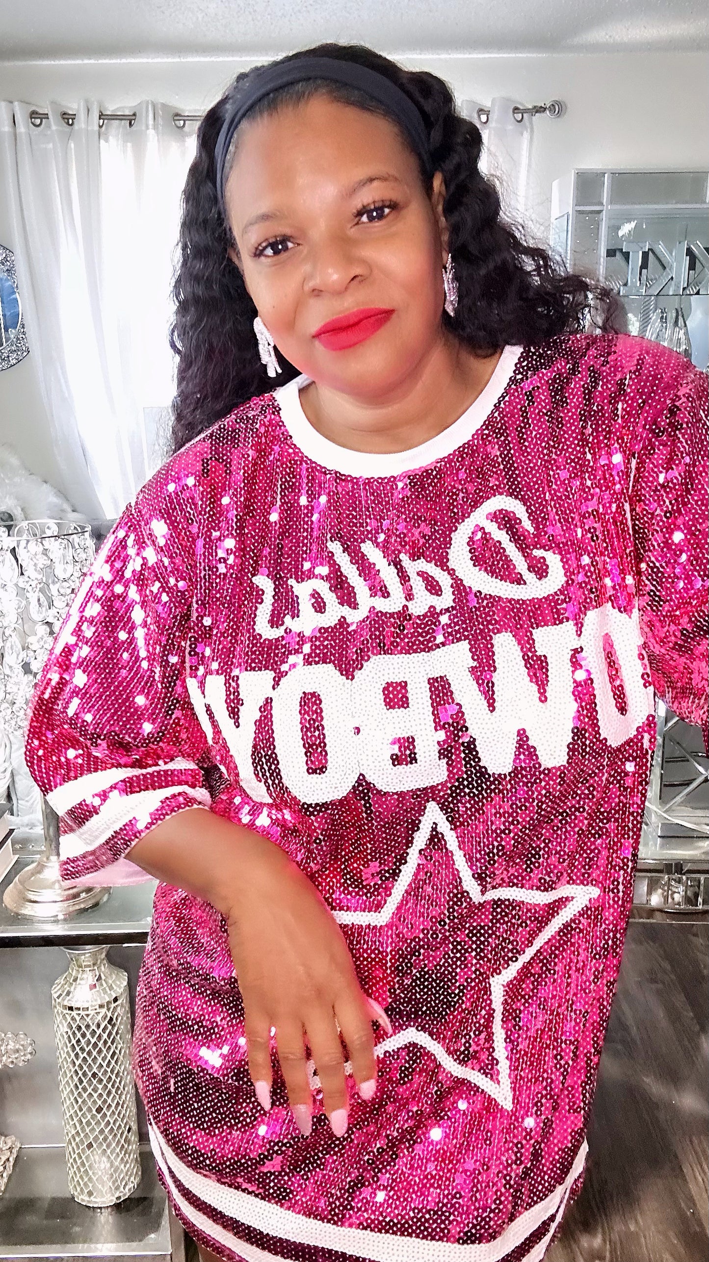 Dallas Cowboys Pink Sequin Dress