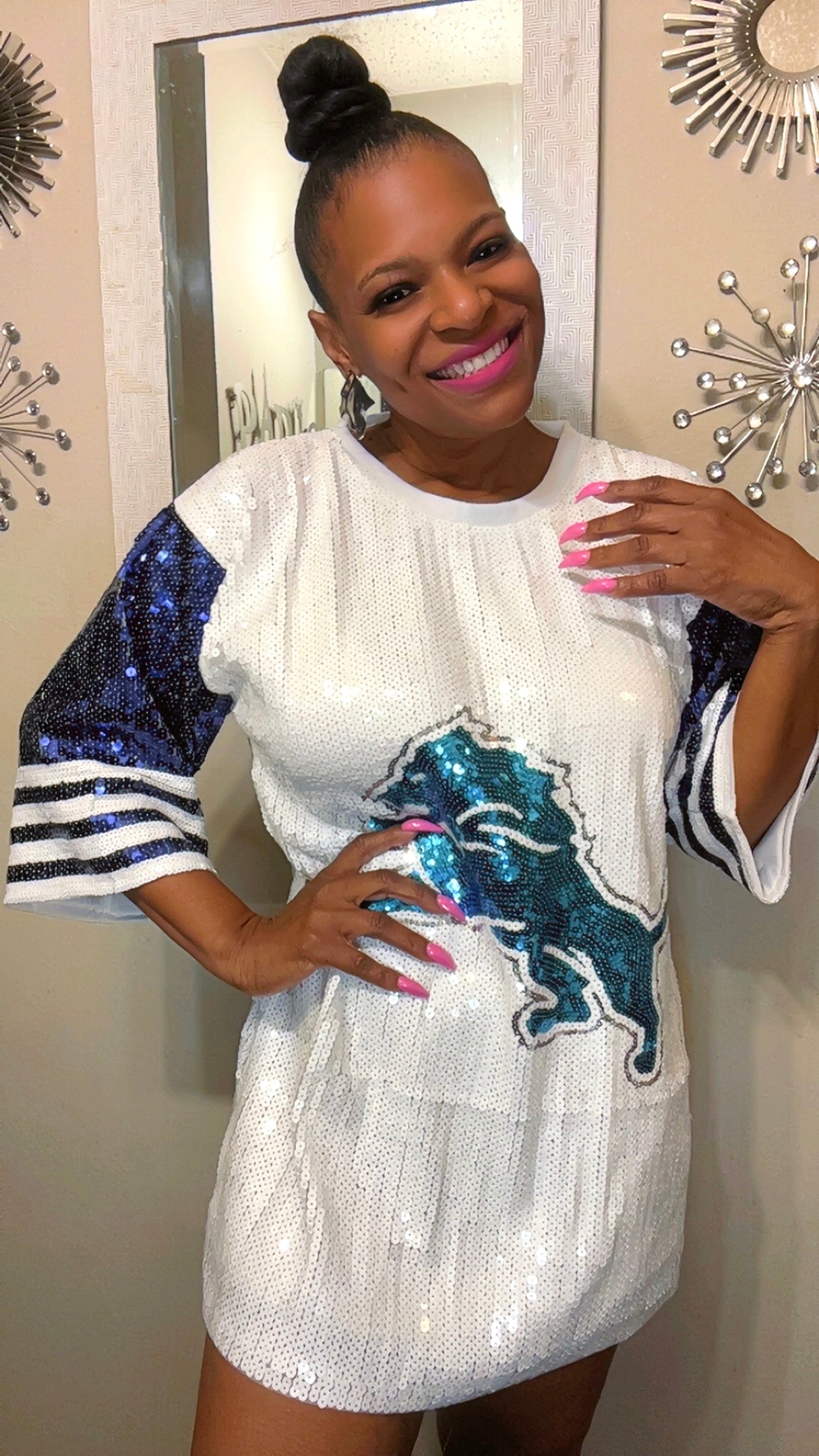 Detroit Lions sequin dress
