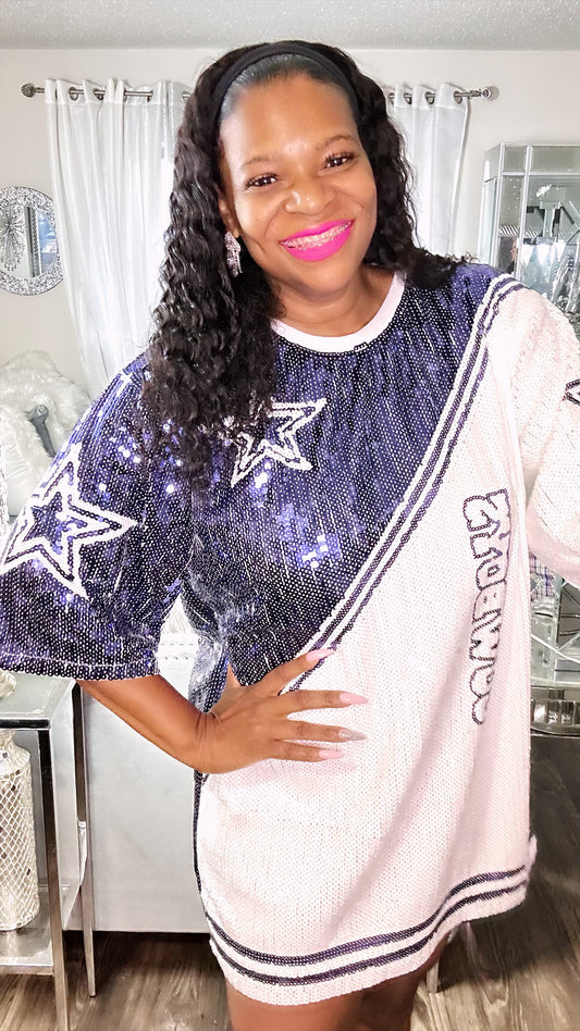 Dallas Cowboys Sequin Dress 3