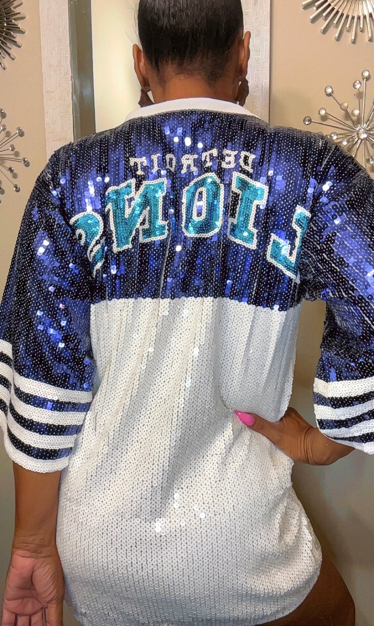Detroit Lions sequin dress