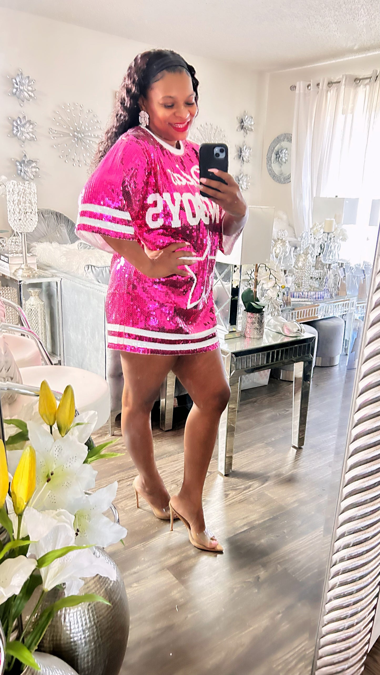 Dallas Cowboys Pink Sequin Dress