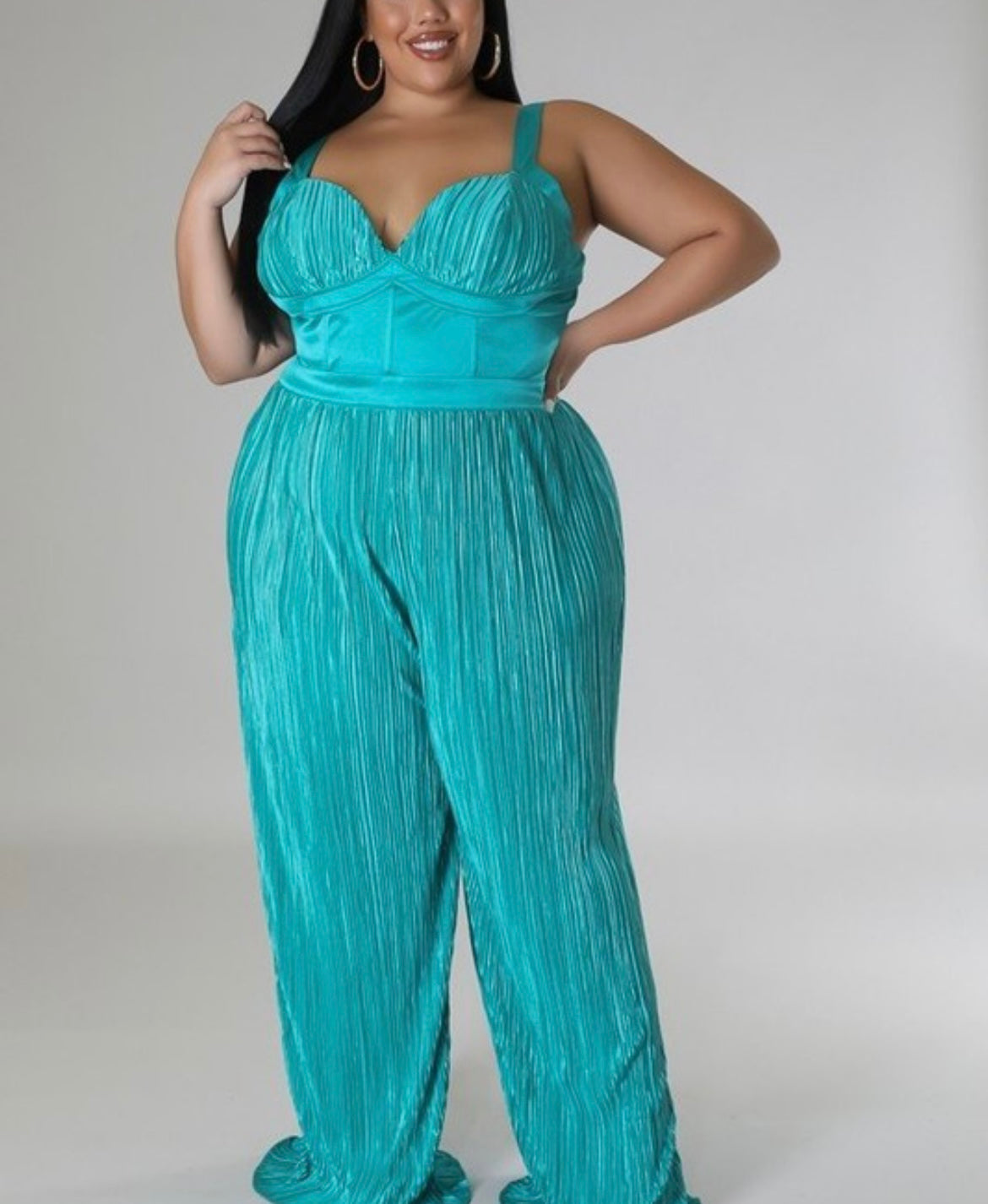 Plus Green Jumpsuit