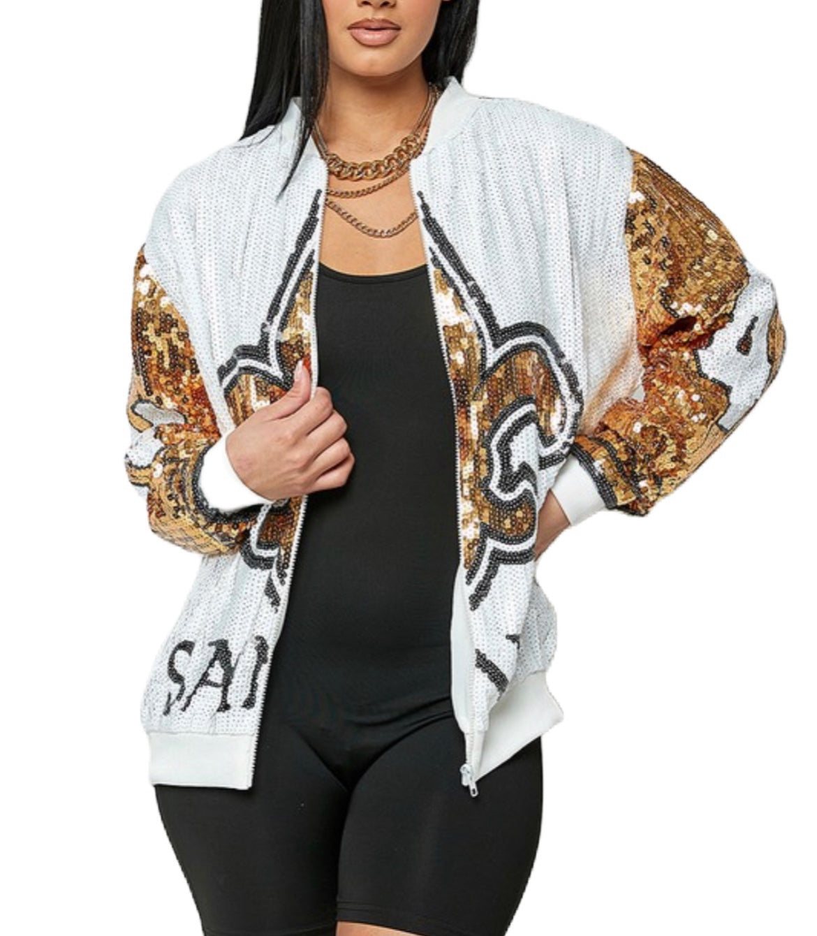 New Orleans Saints Sequin Jacket