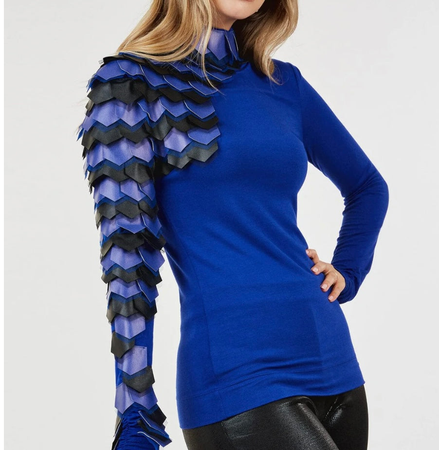 Leather Turtleneck Shirt