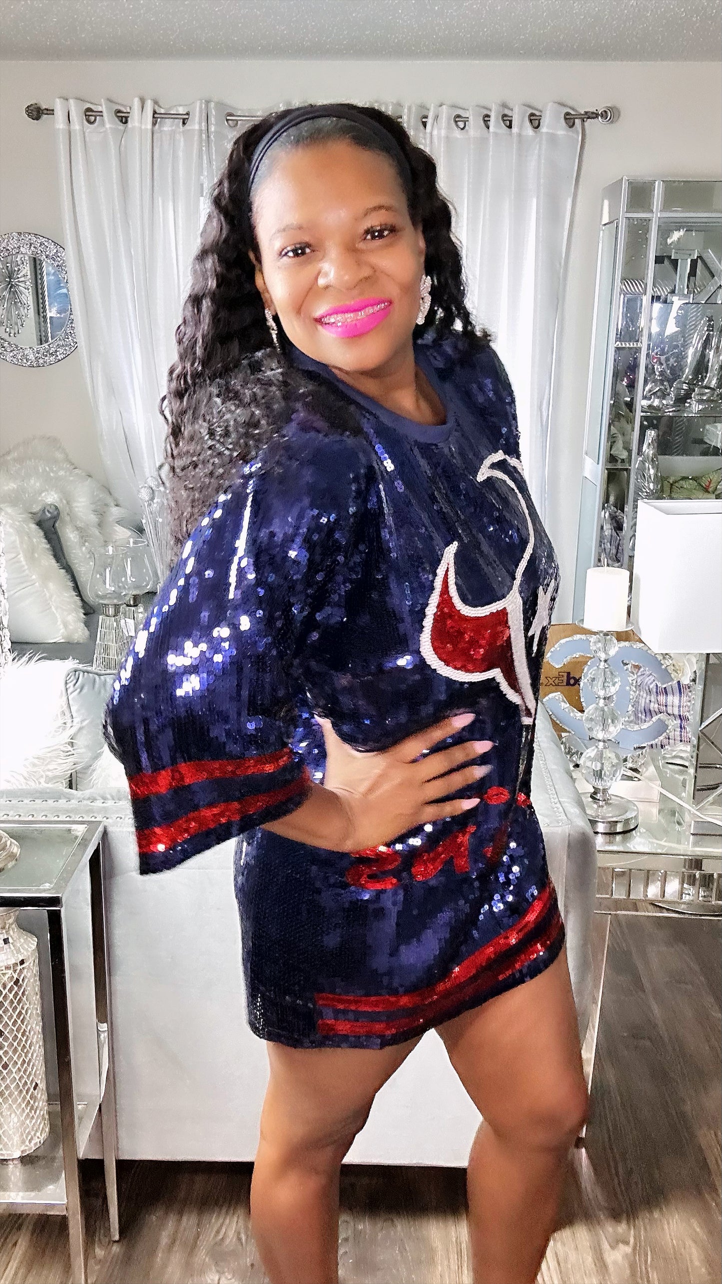 Houston Texans sequin dress