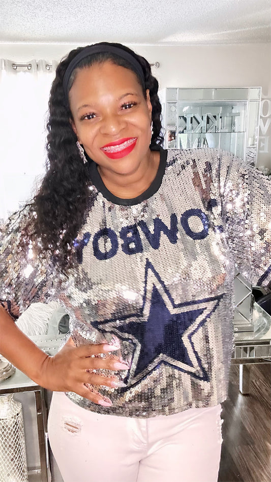 Dallas Cowboys Sequin dress shirt