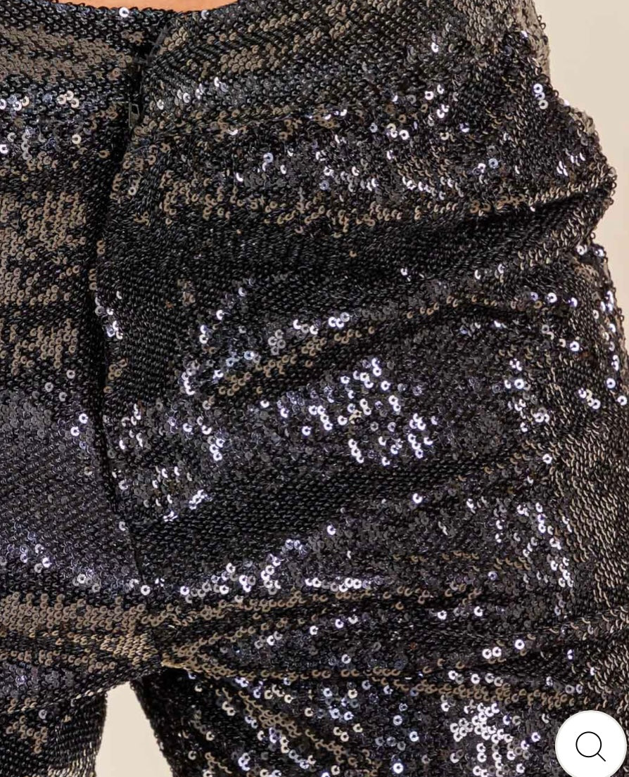 Black Sequin Pants