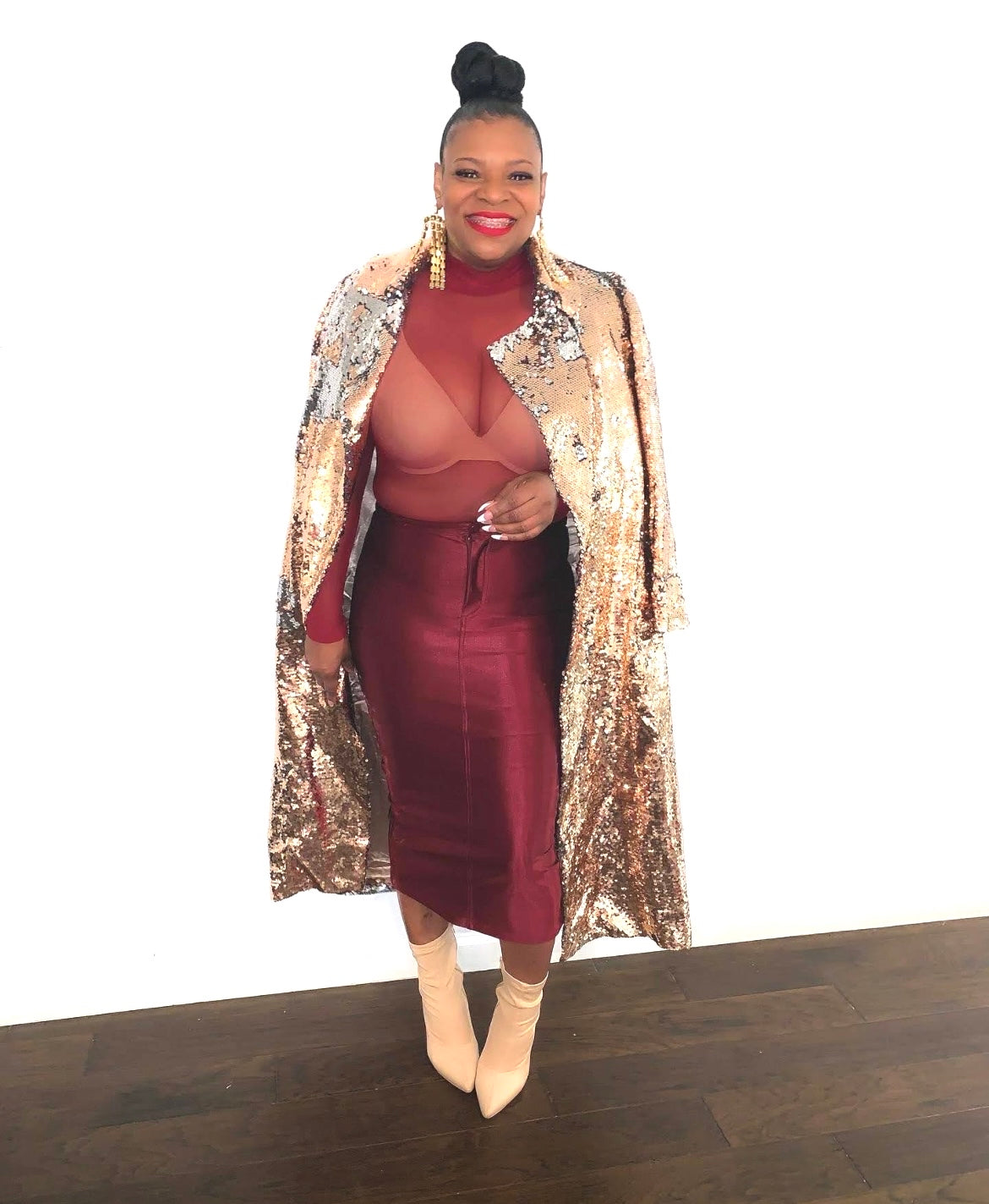 Sequin Trench Coat