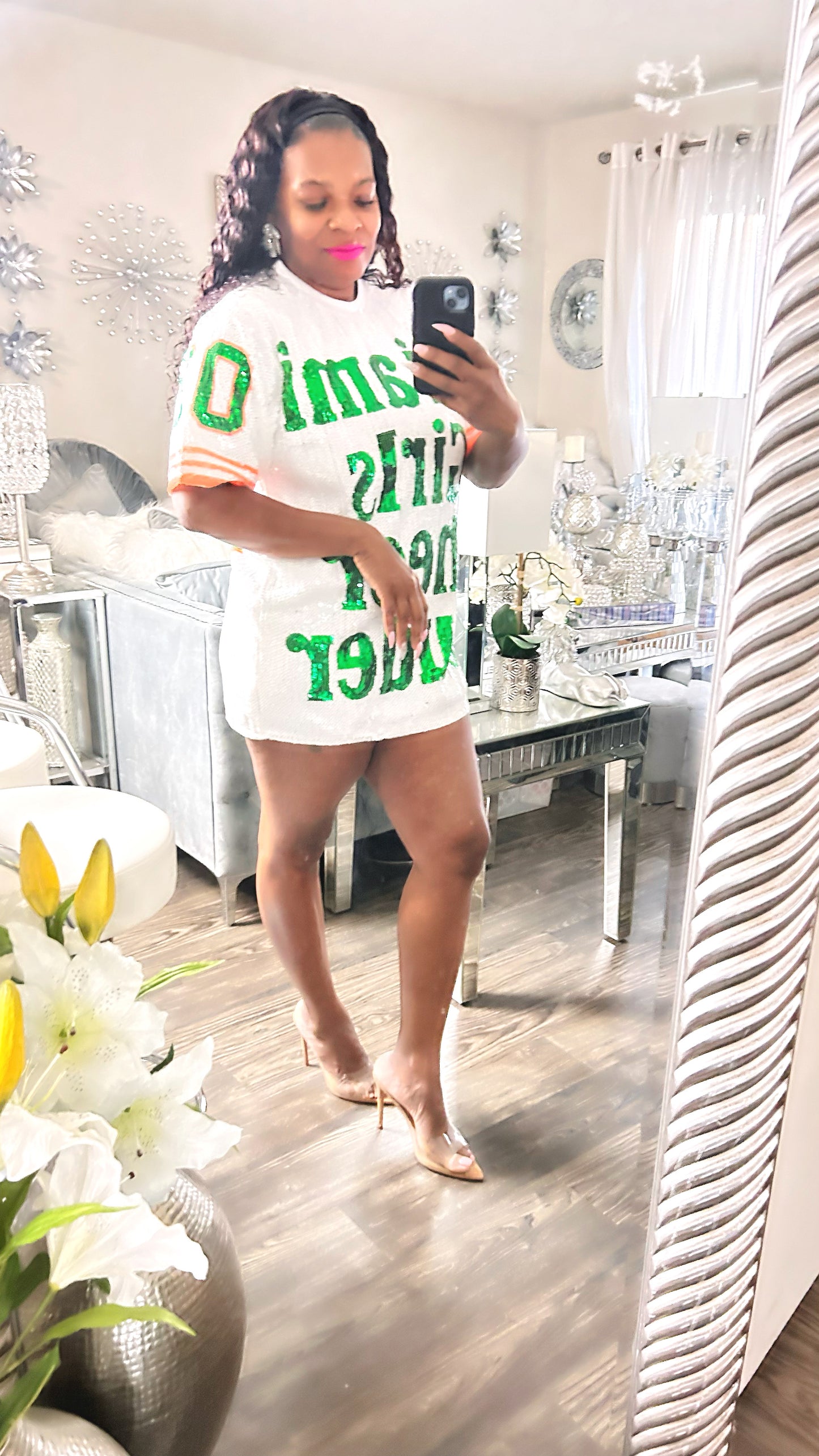 Miami Dolphins Sequin Dress