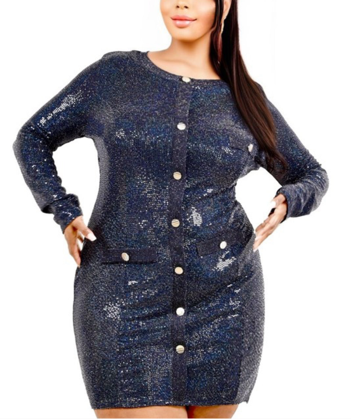 Plus Size long sleeve Dress