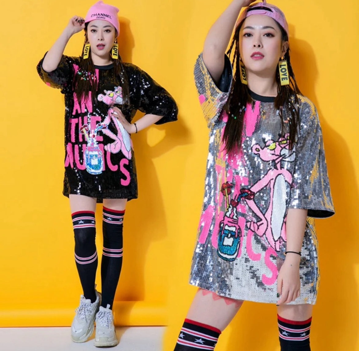 Pink Panther Sequin Dress