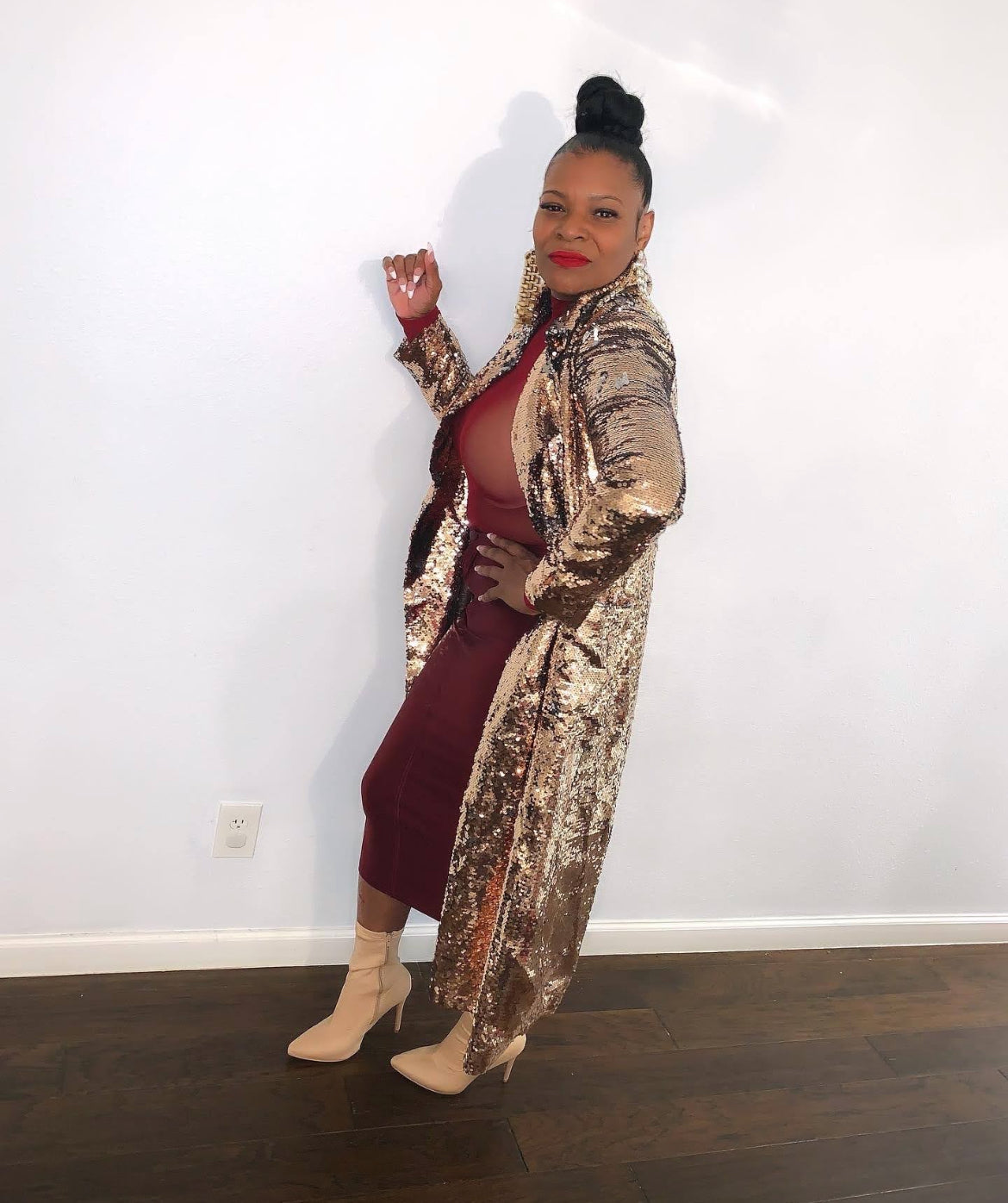 Sequin Trench Coat