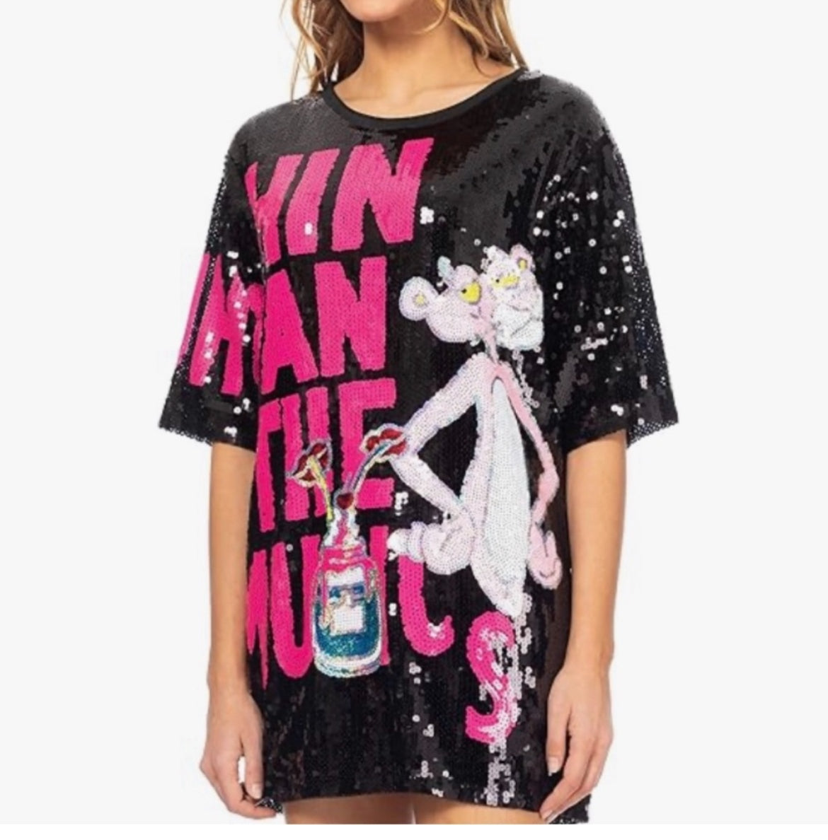 Pink Panther Sequin Dress