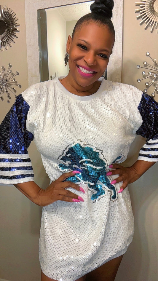 Detroit Lions sequin dress