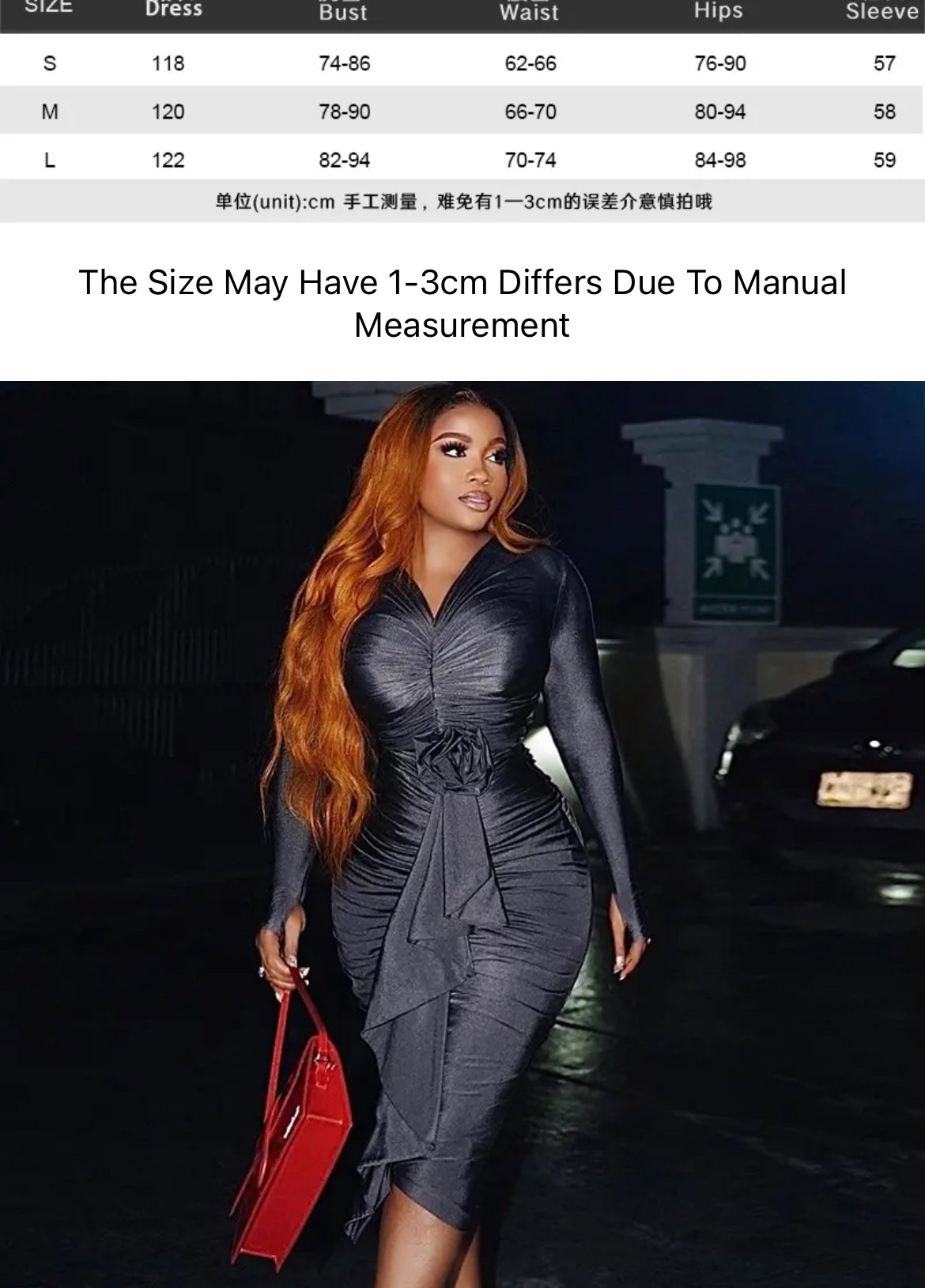 Black Bodycon long sleeve dress