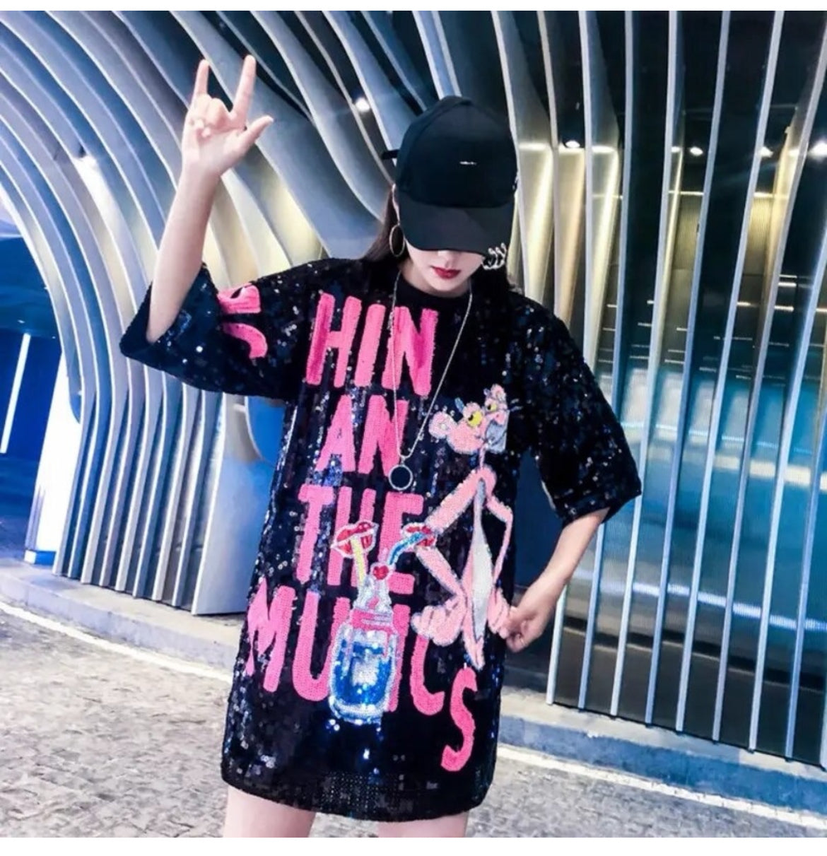Pink Panther Sequin Dress