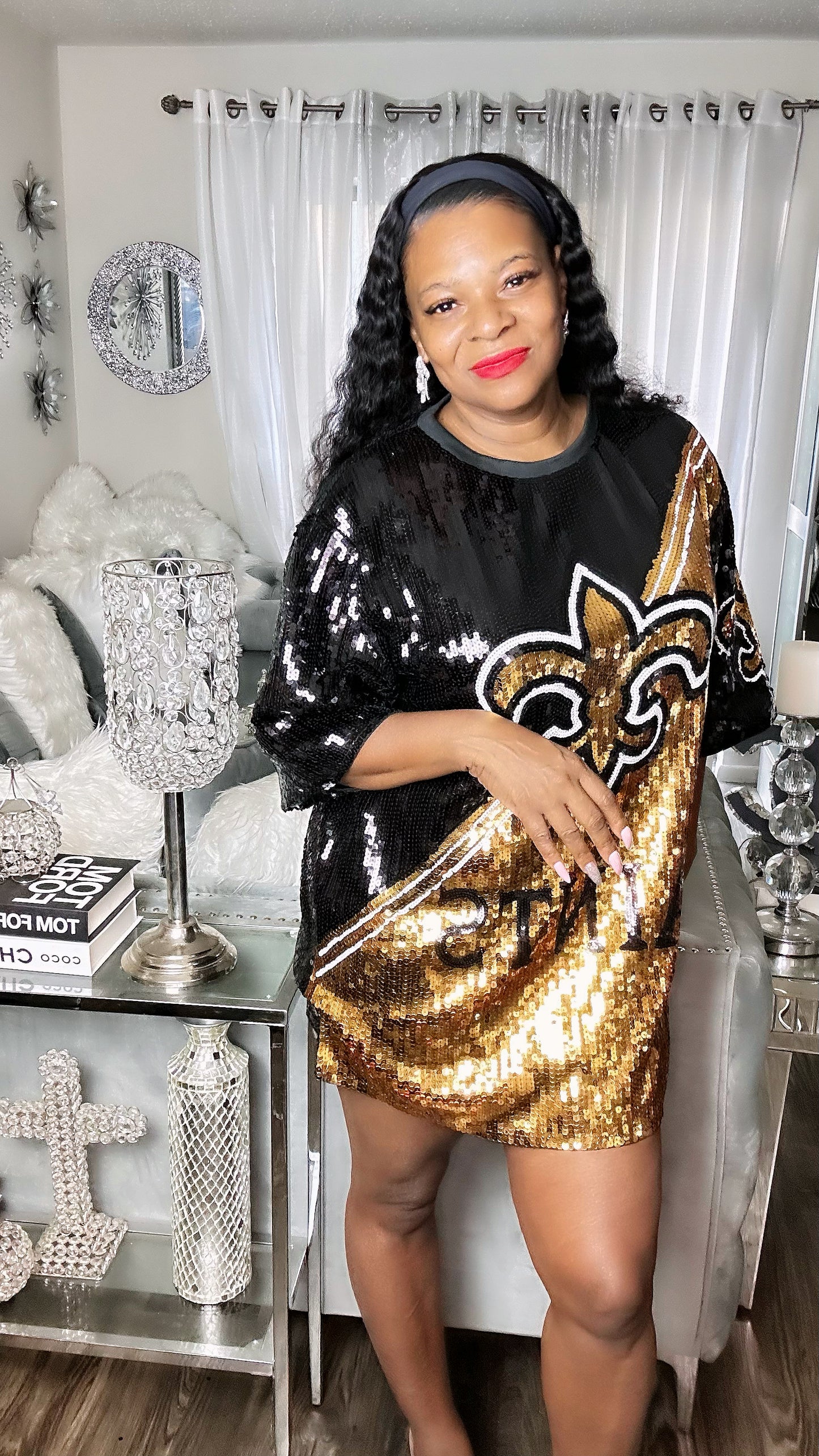 New Orleans Saints sequin dress