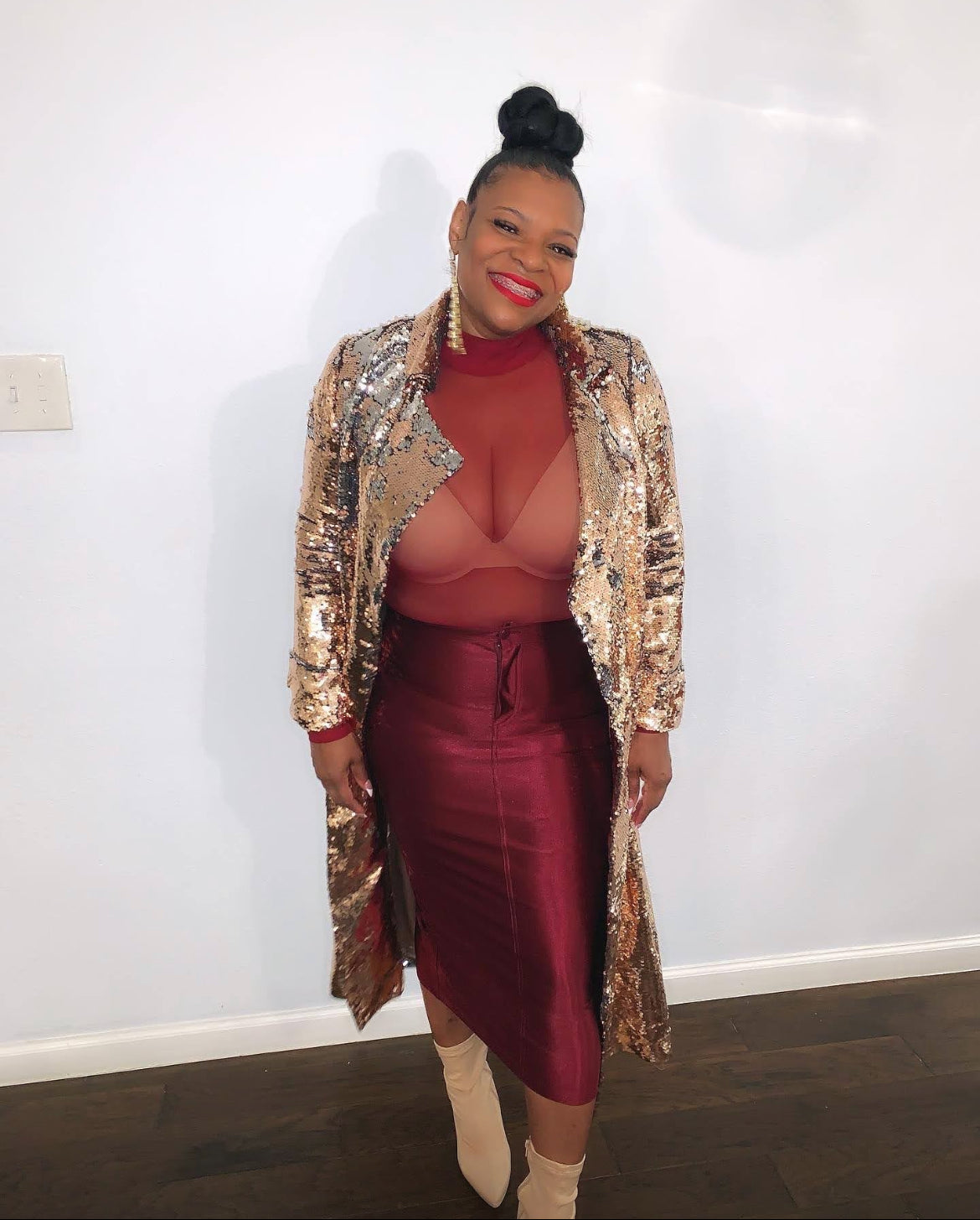 Sequin Trench Coat