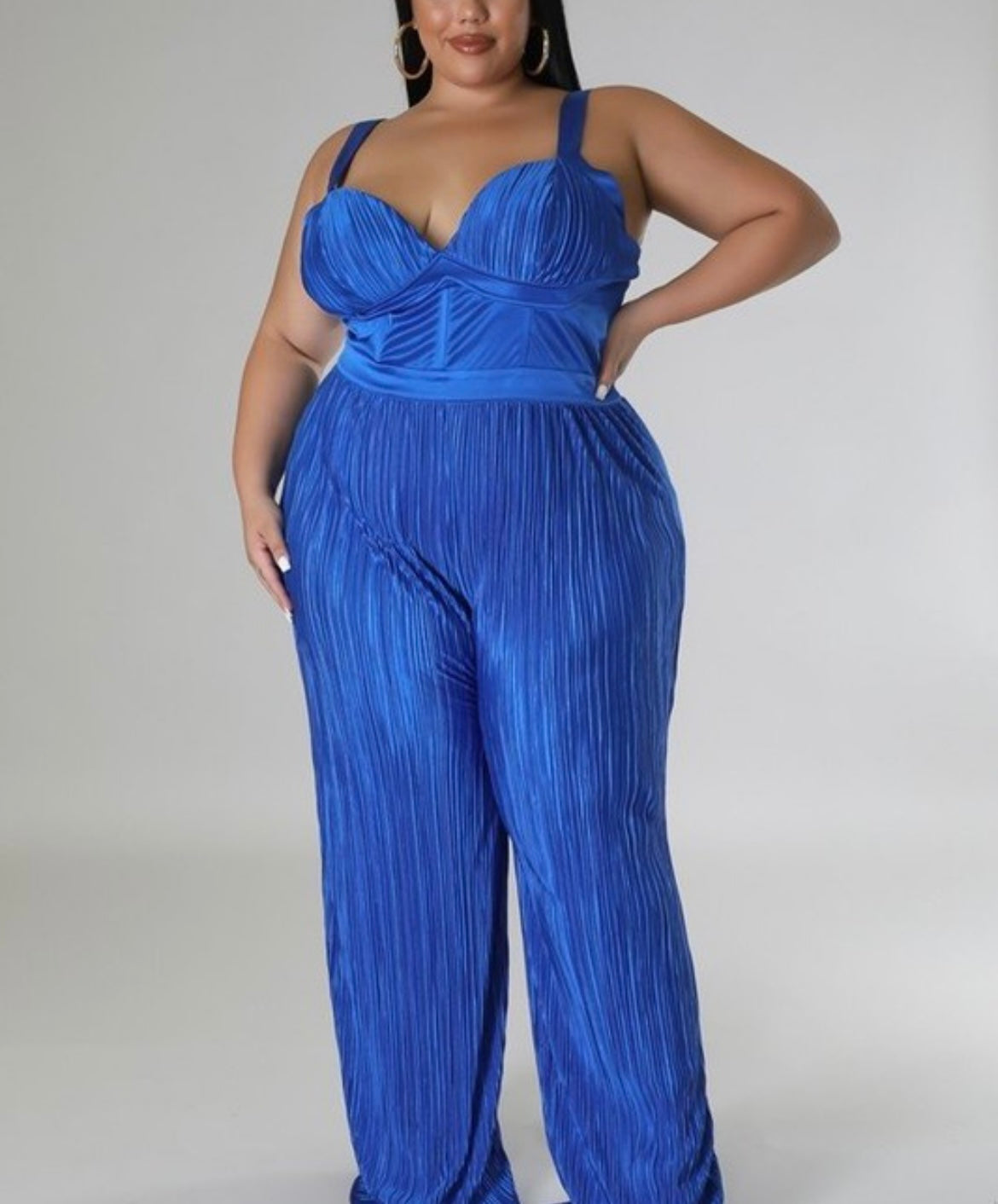 Plus Blue Jumpsuit