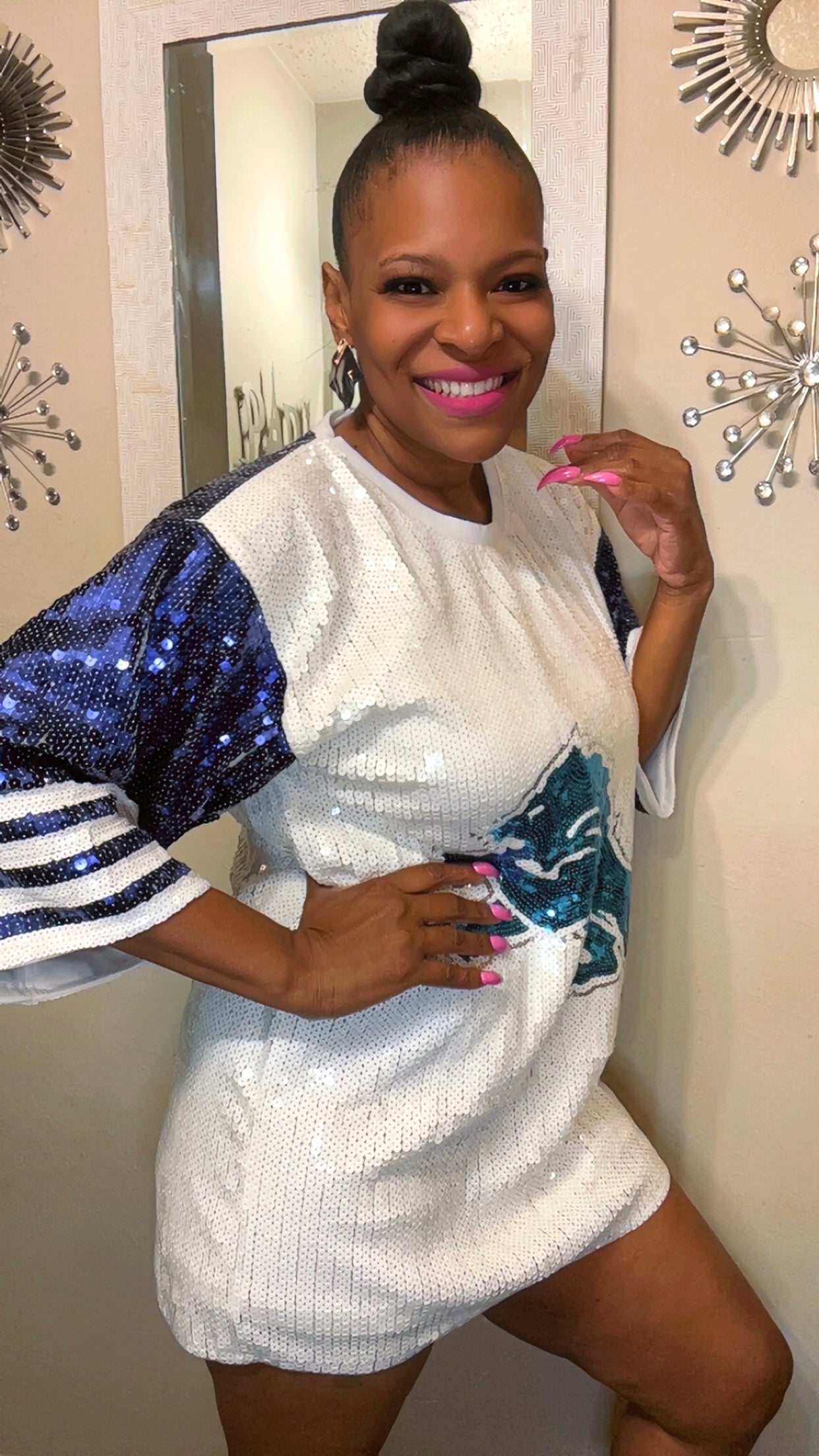 Detroit Lions sequin dress