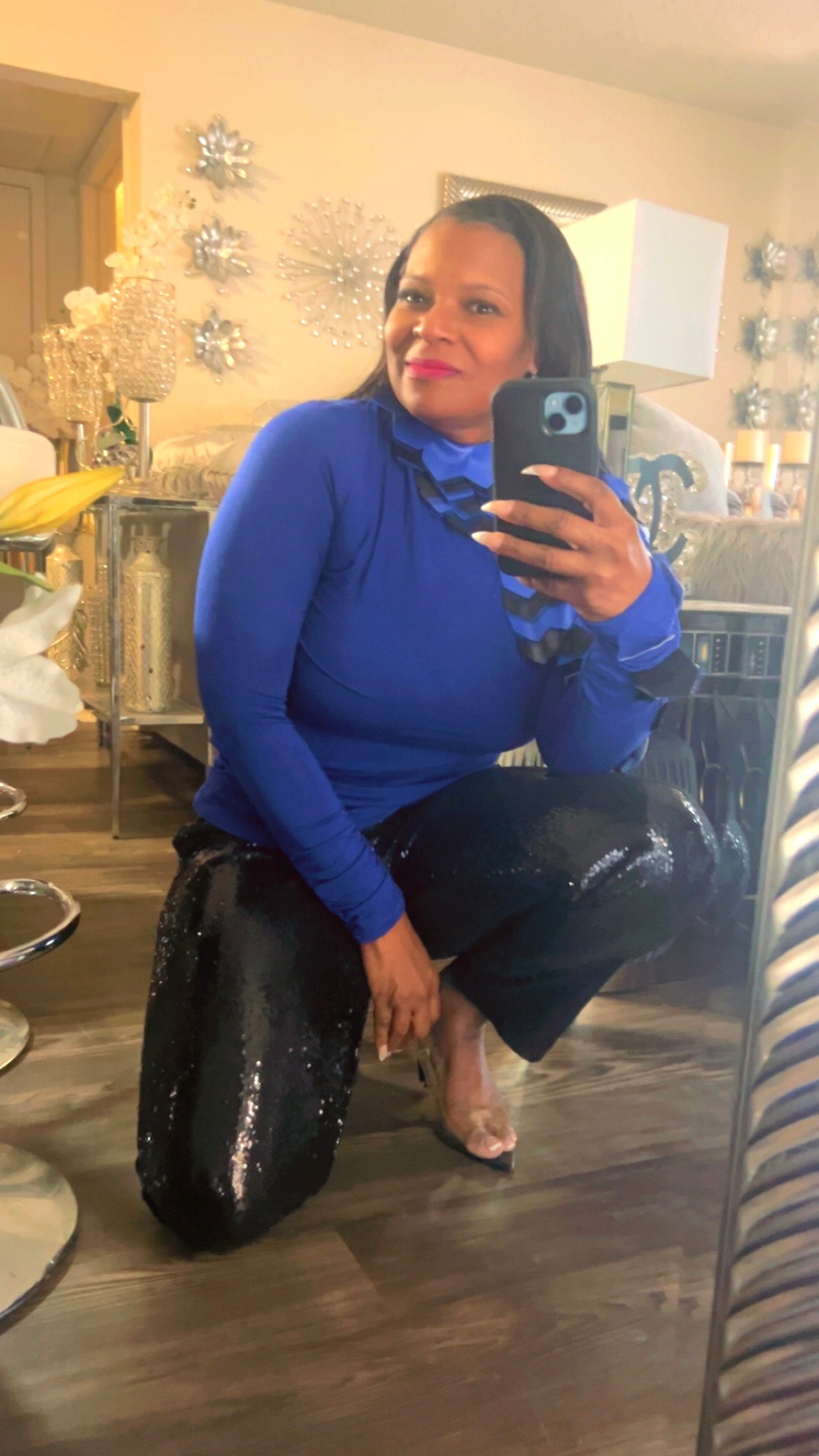 Black Sequin Pants