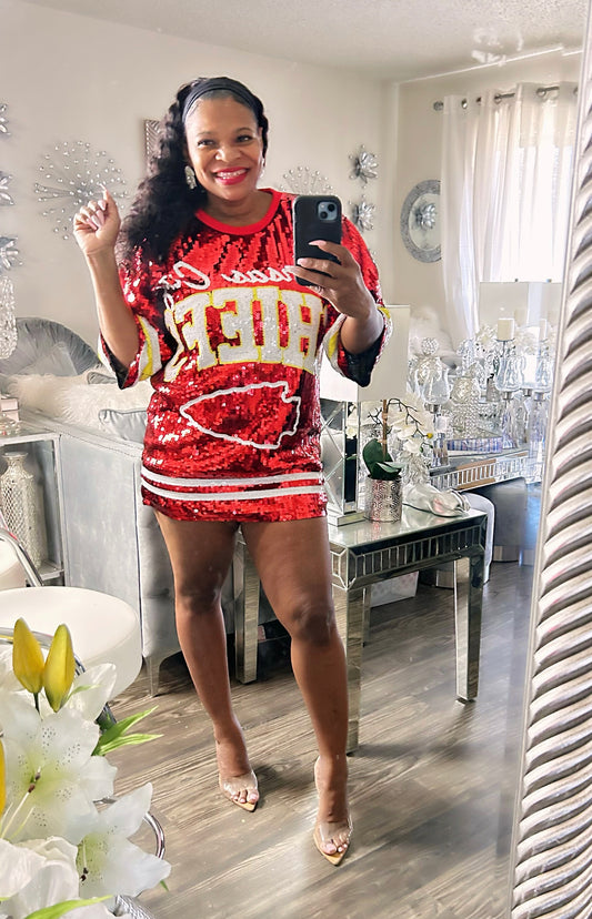 Kansas City Chiefs Sequin Dress