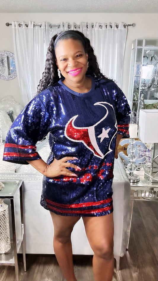 Houston Texans sequin dress