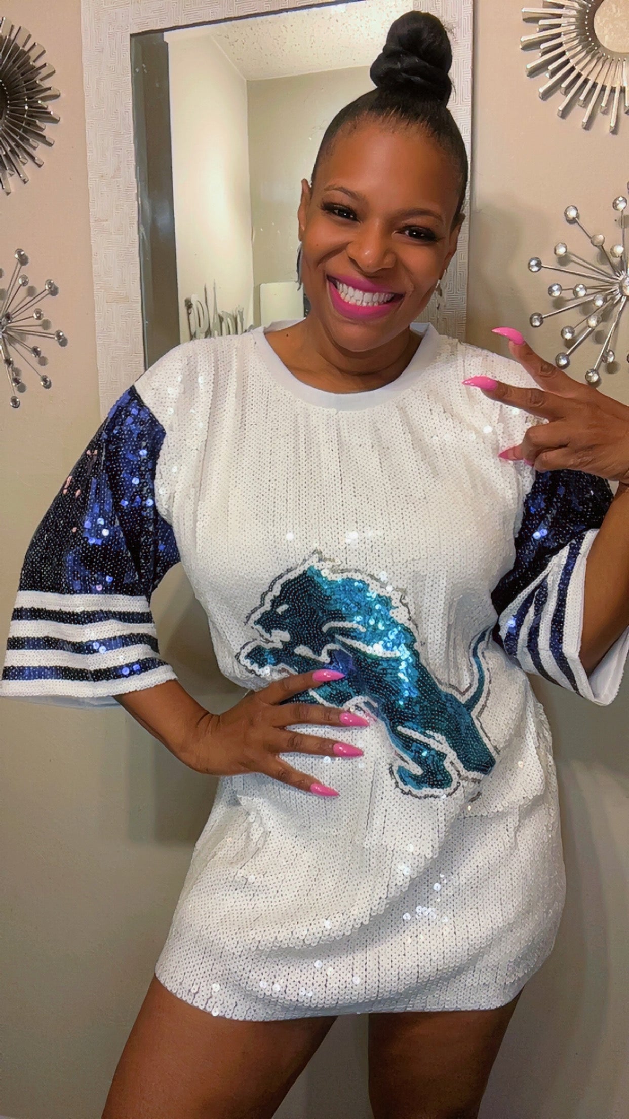 Detroit Lions sequin dress
