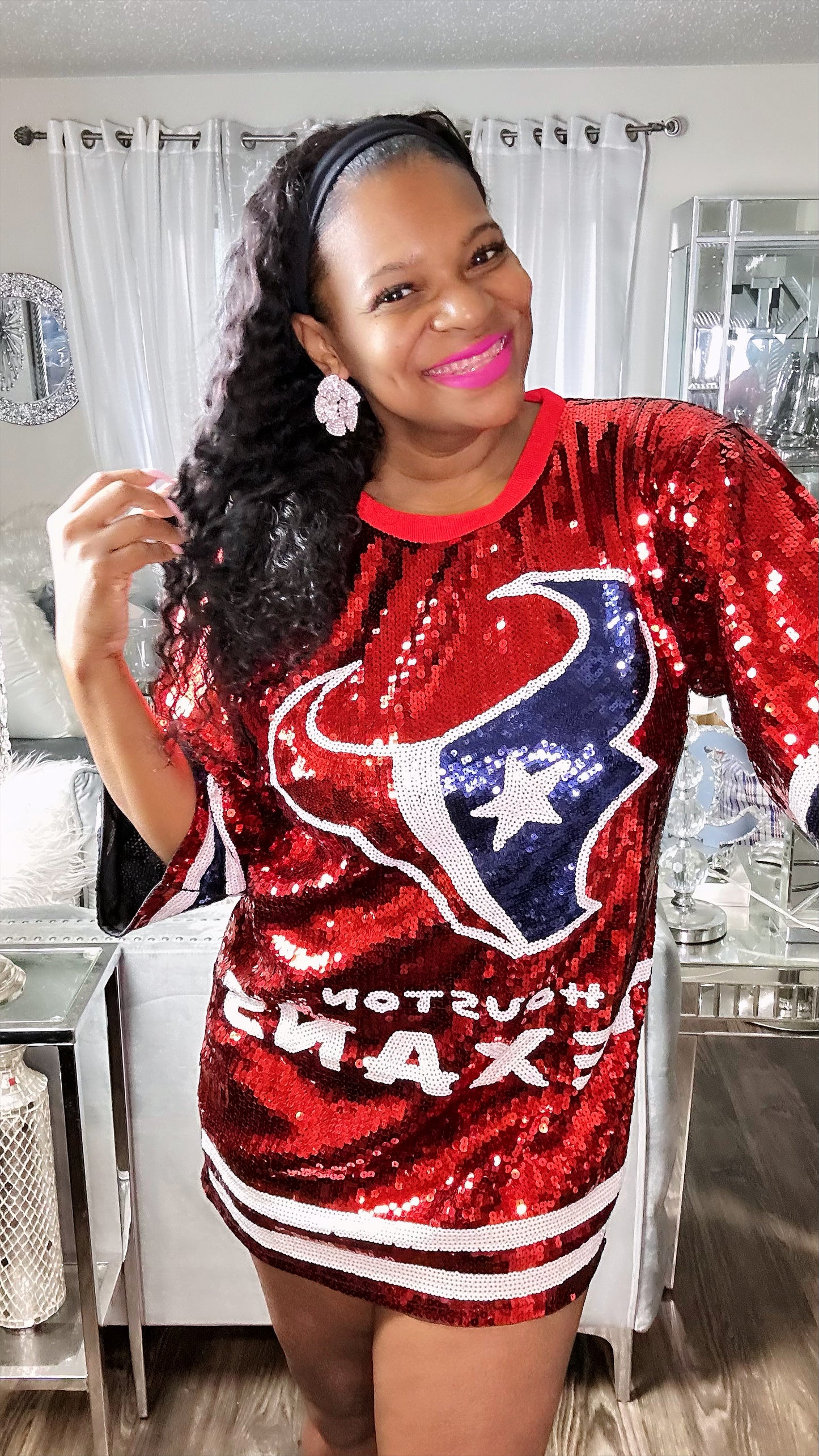 Houston Texans sequin dress
