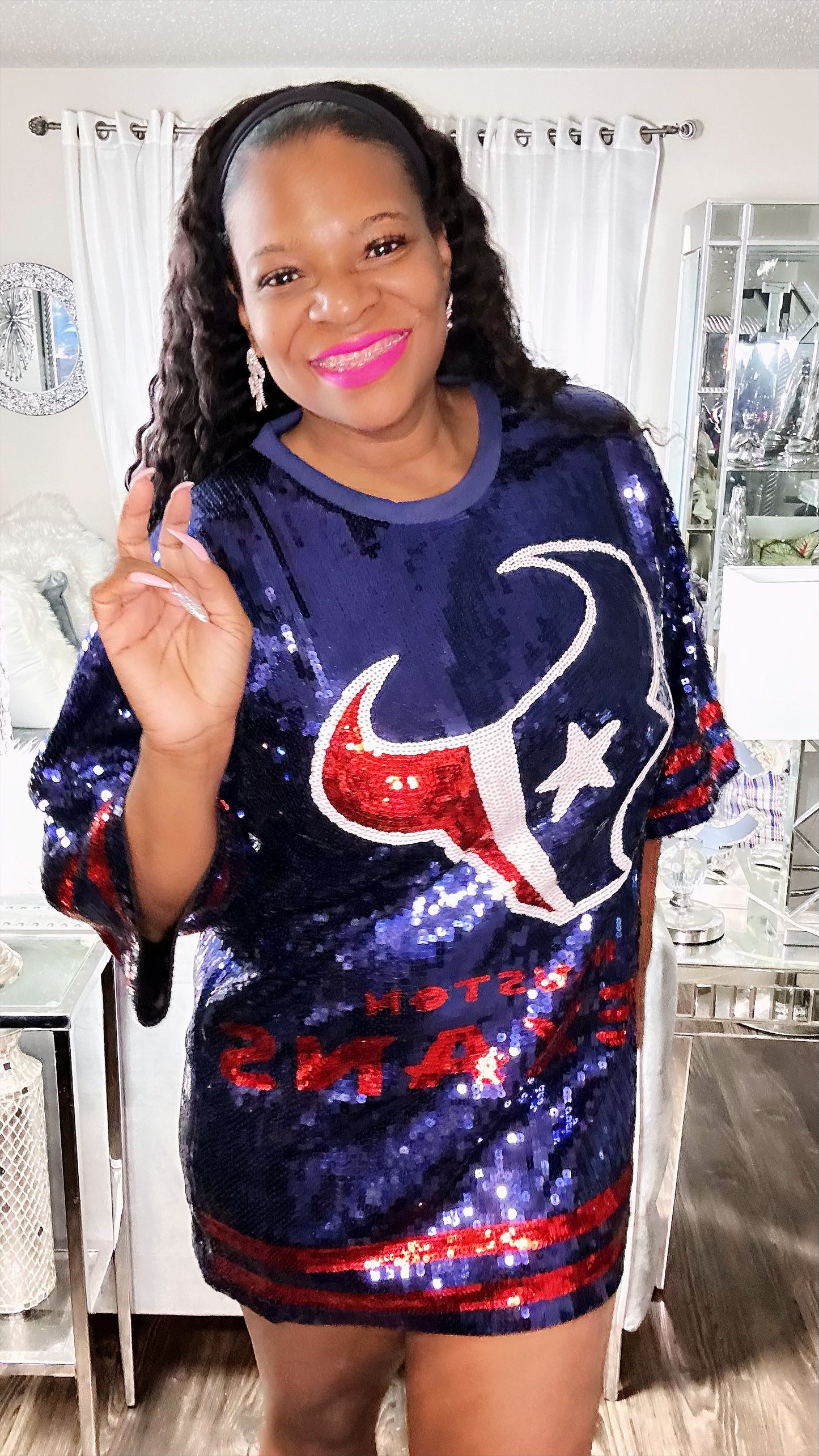 Houston Texans sequin dress