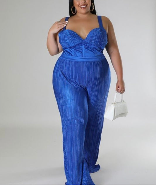 Plus Blue Jumpsuit