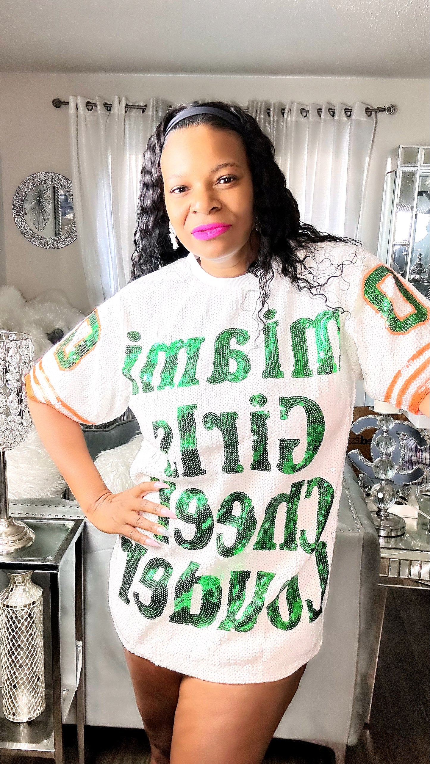 Miami Dolphins Sequin Dress