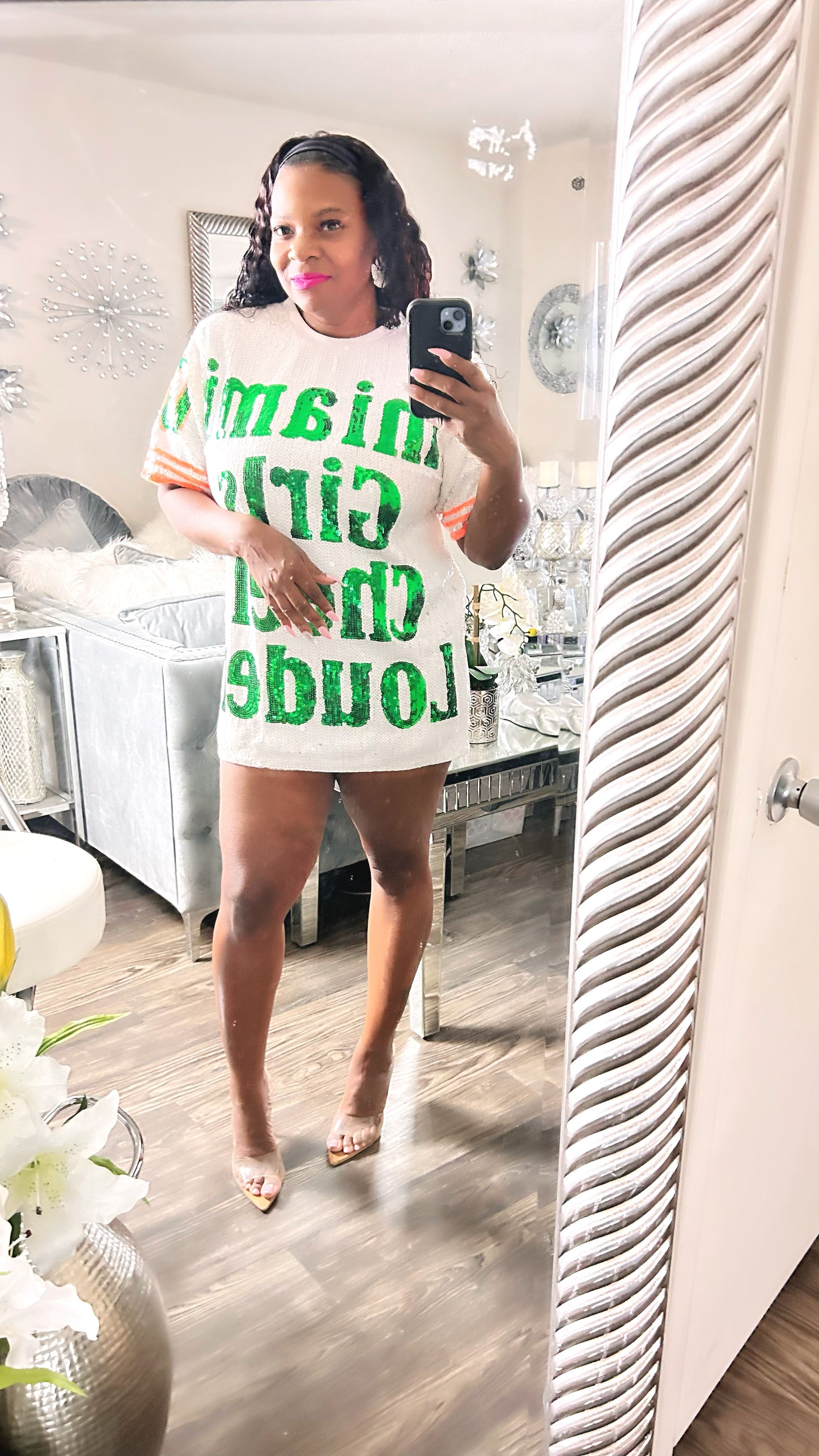 Miami Dolphins Sequin Dress