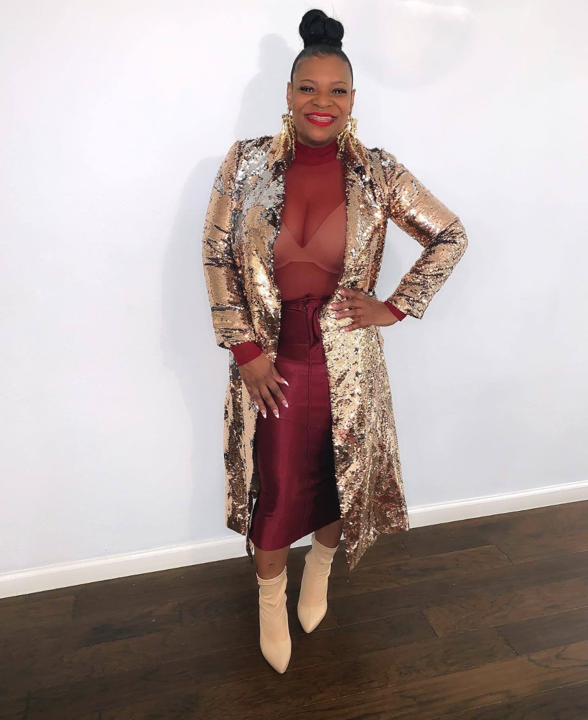 Sequin Trench Coat