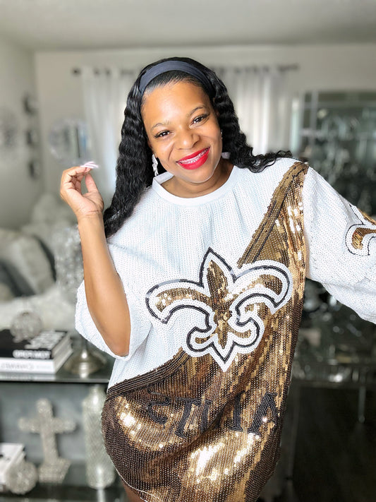 New Orleans Saints sequin dress