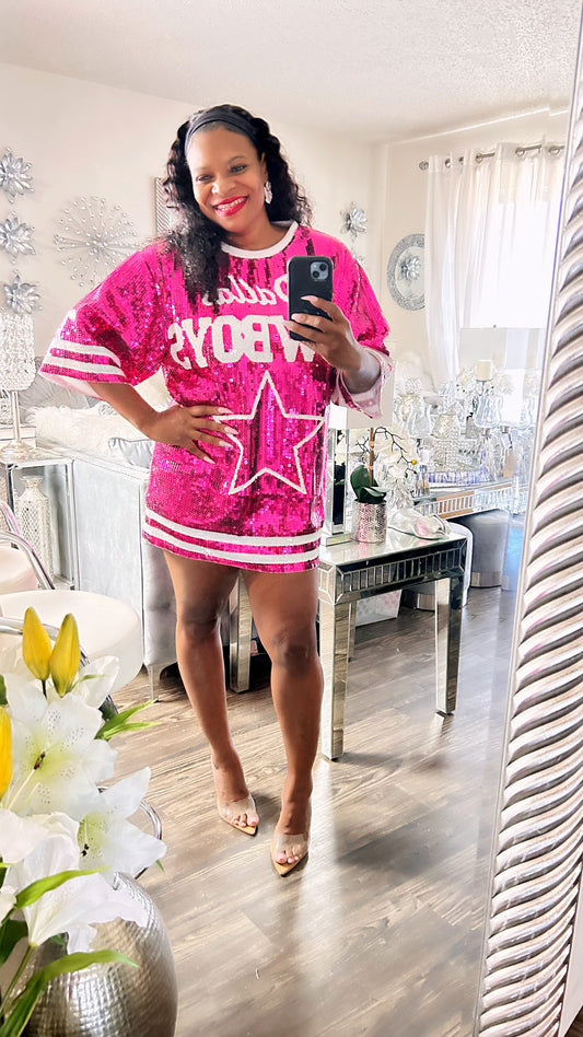 Dallas Cowboys Pink Sequin Dress
