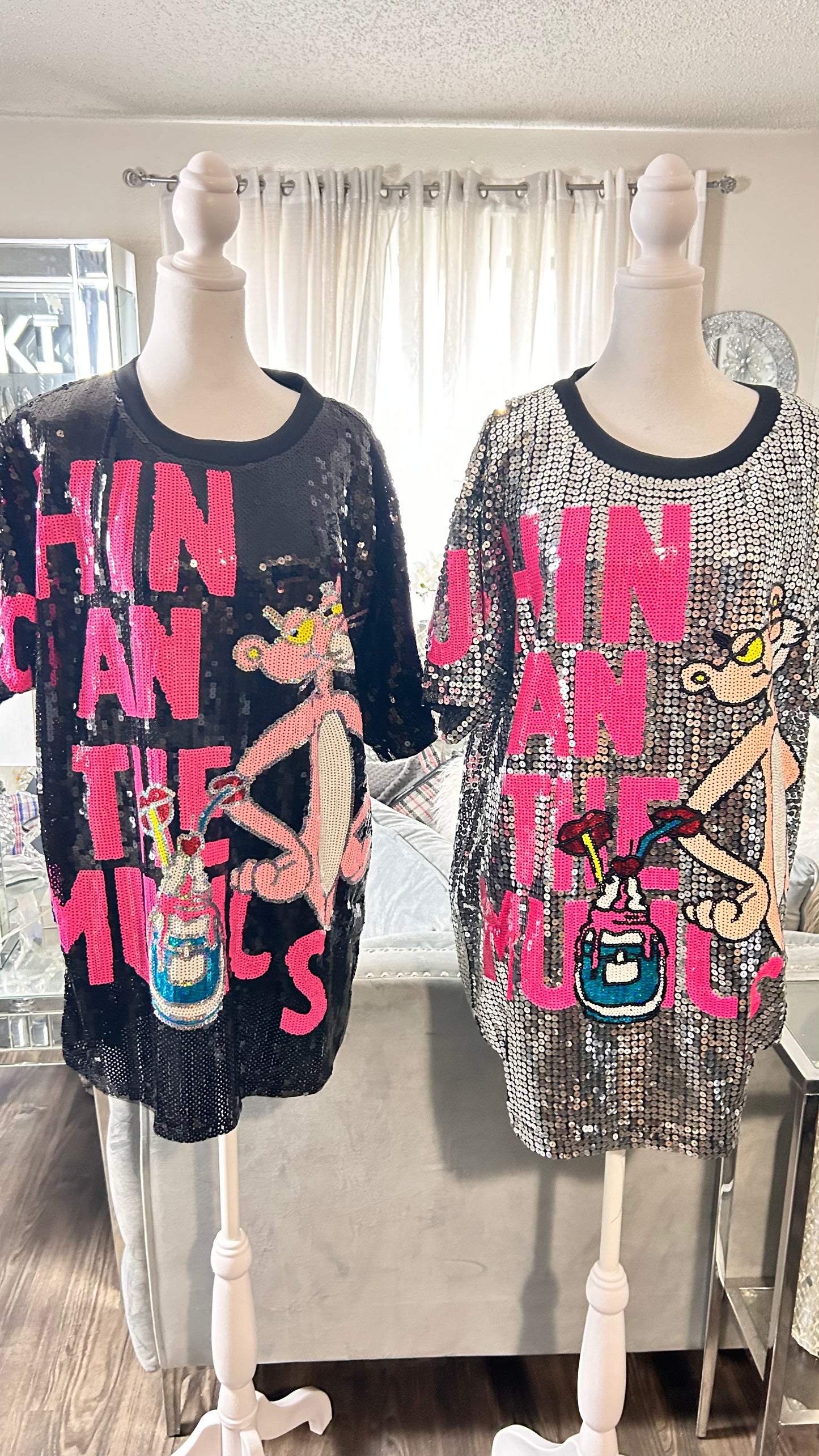 Pink Panther Sequin Dress