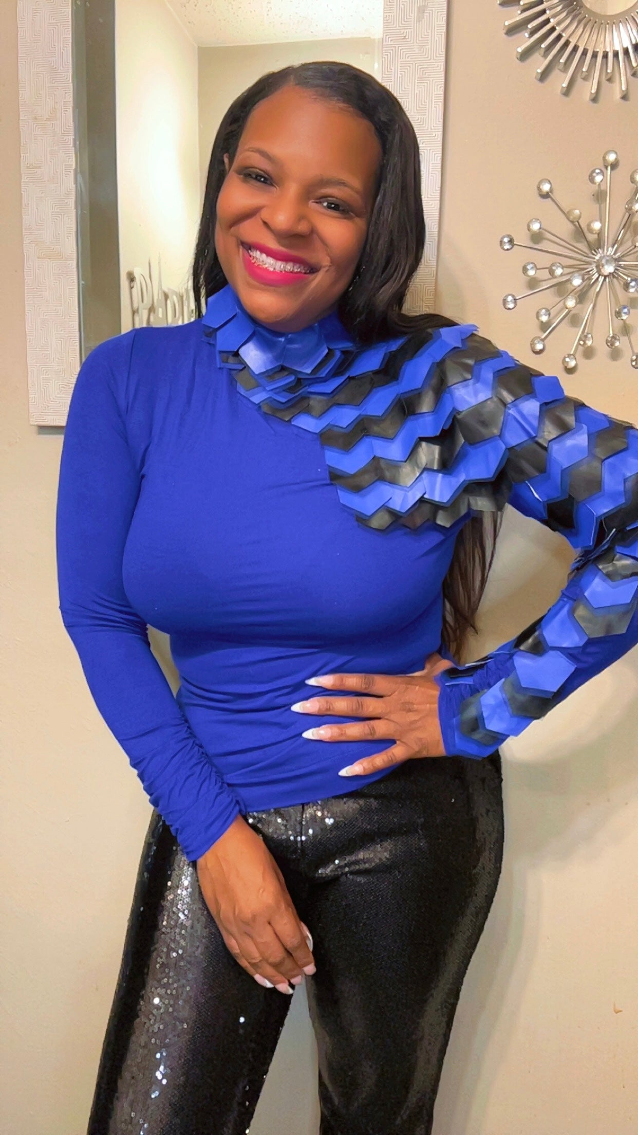 Leather Turtleneck Shirt