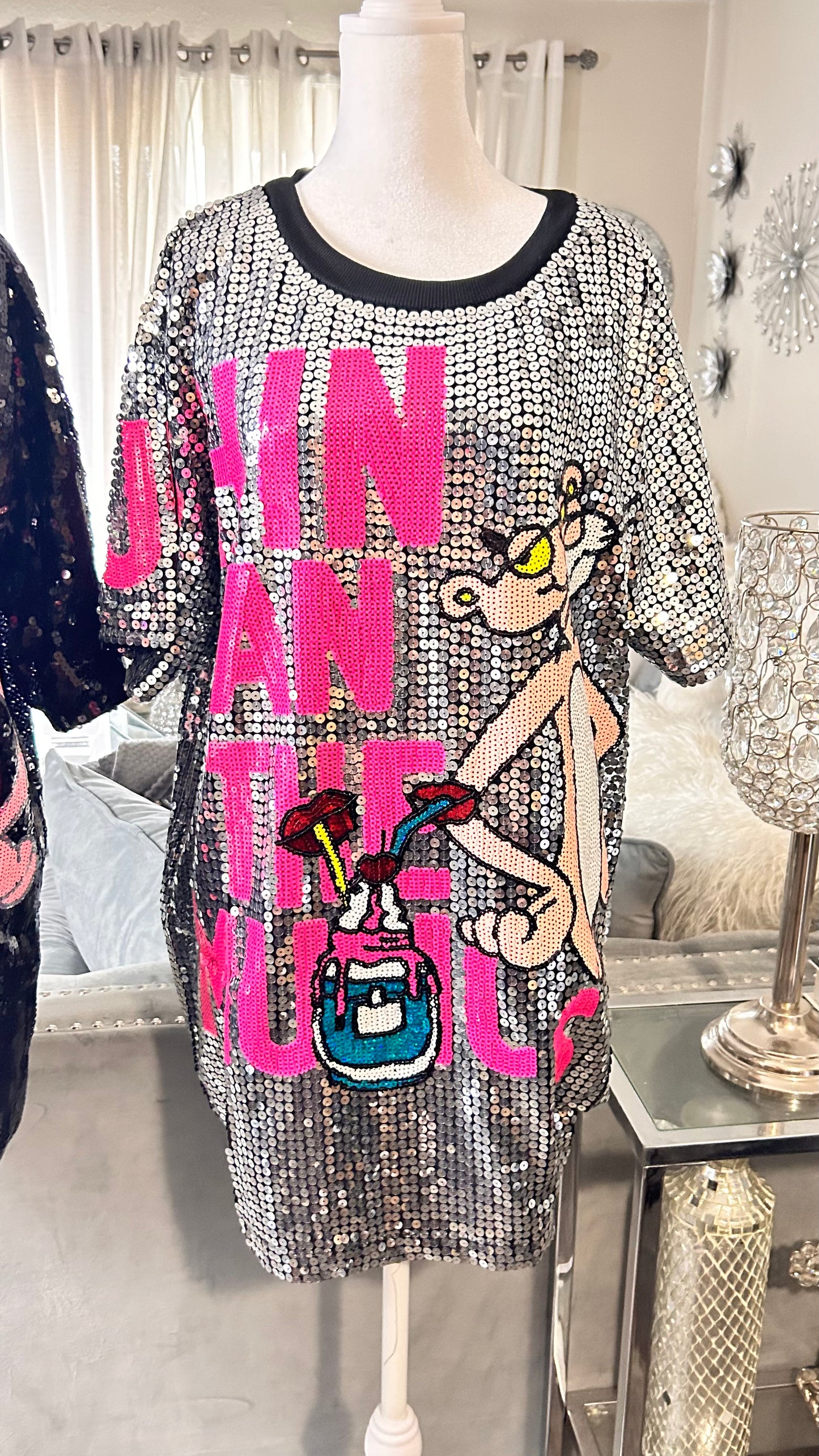 Pink Panther Sequin Dress