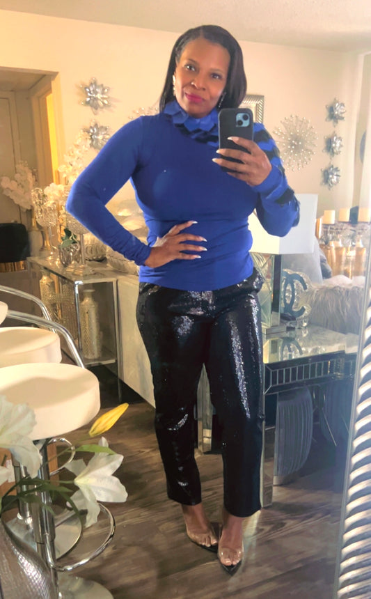 Black Sequin Pants