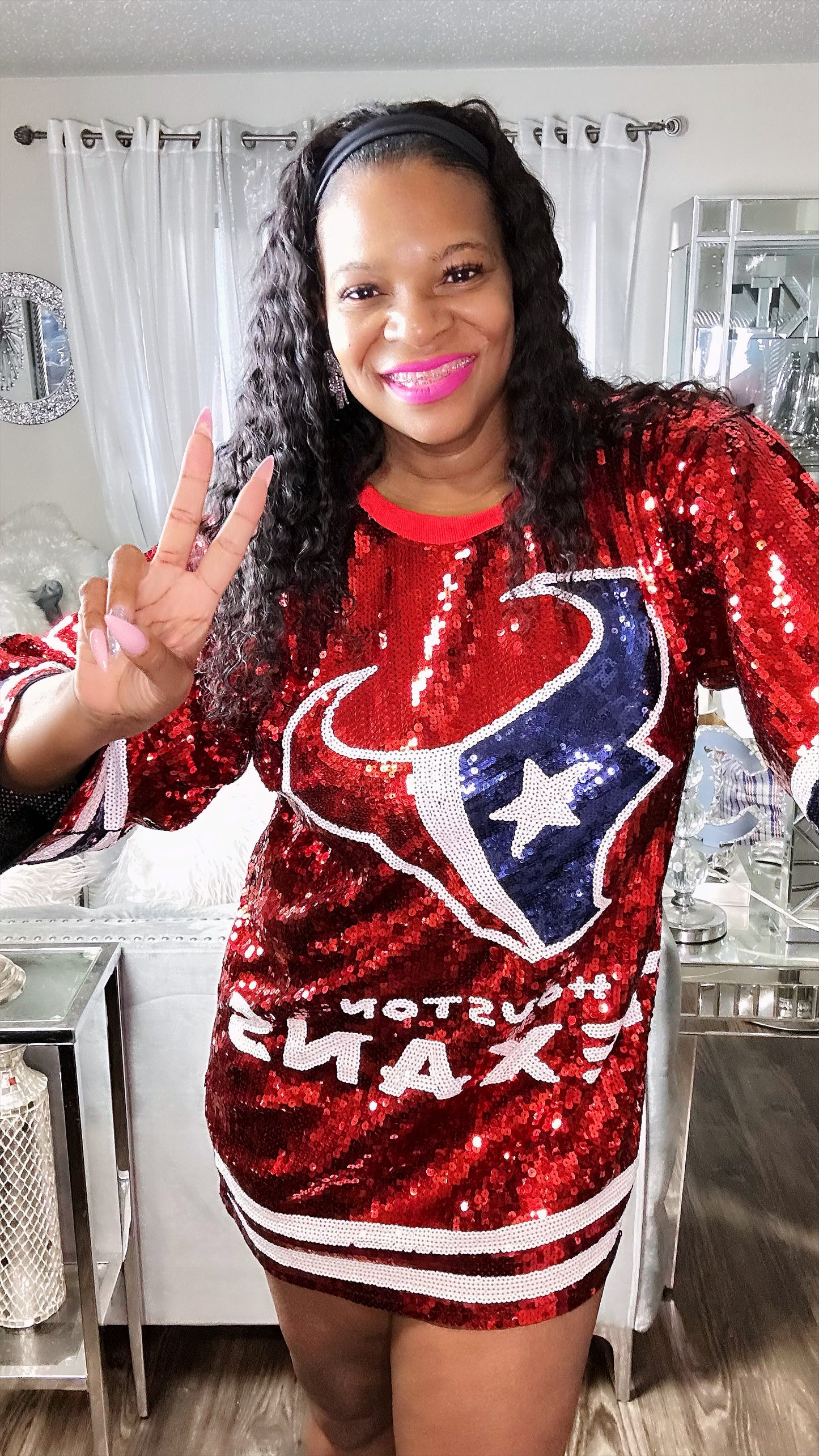 Houston Texans sequin dress