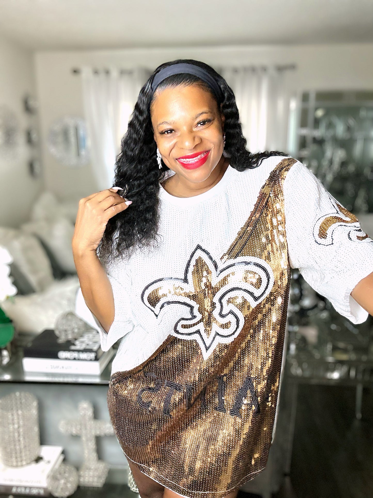 New Orleans Saints sequin dress