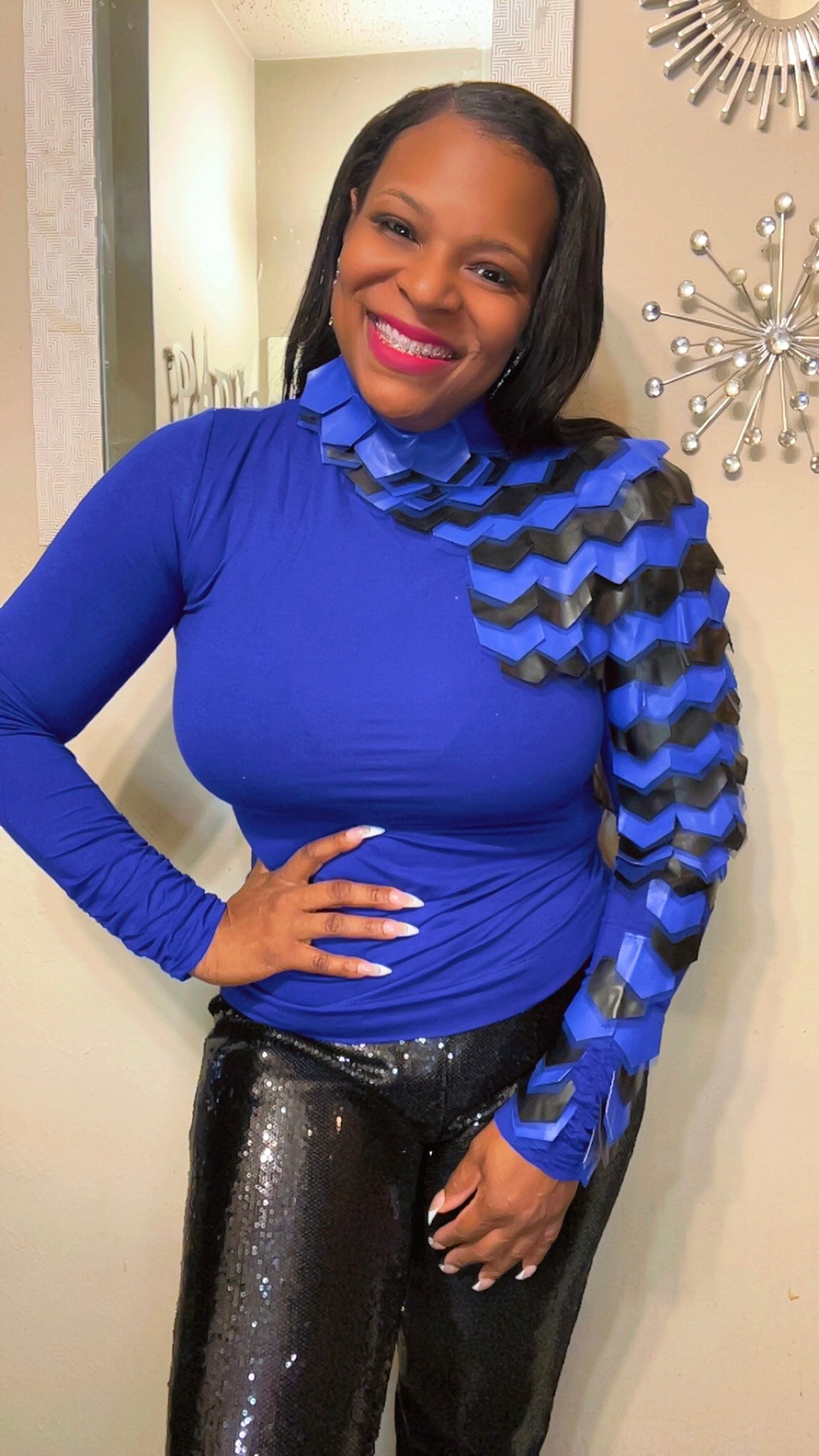 Leather Turtleneck Shirt