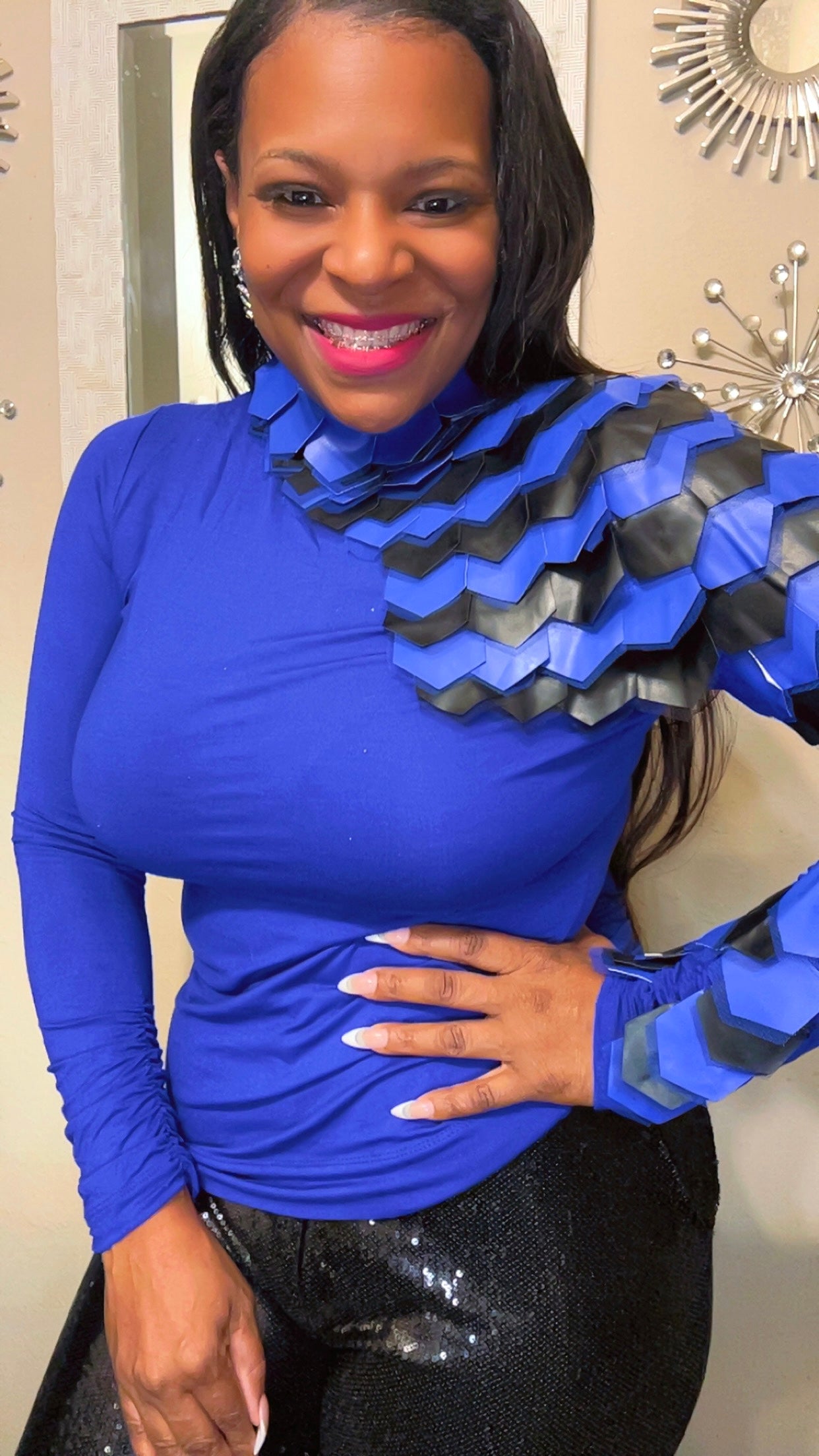 Leather Turtleneck Shirt