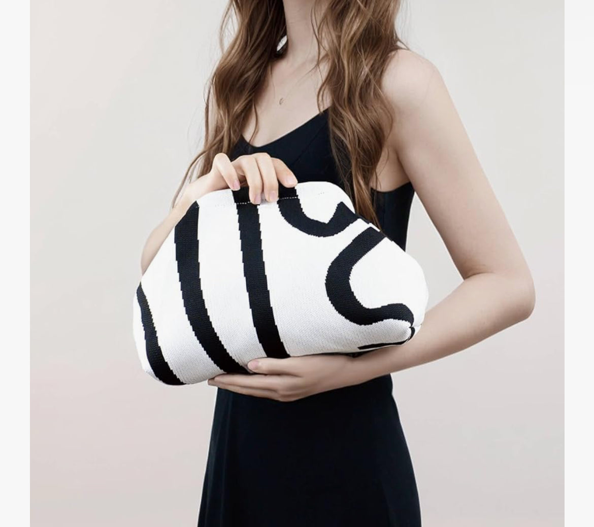 White clutch purse