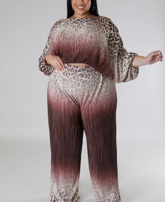 Cheetah Pants Set 2pcs