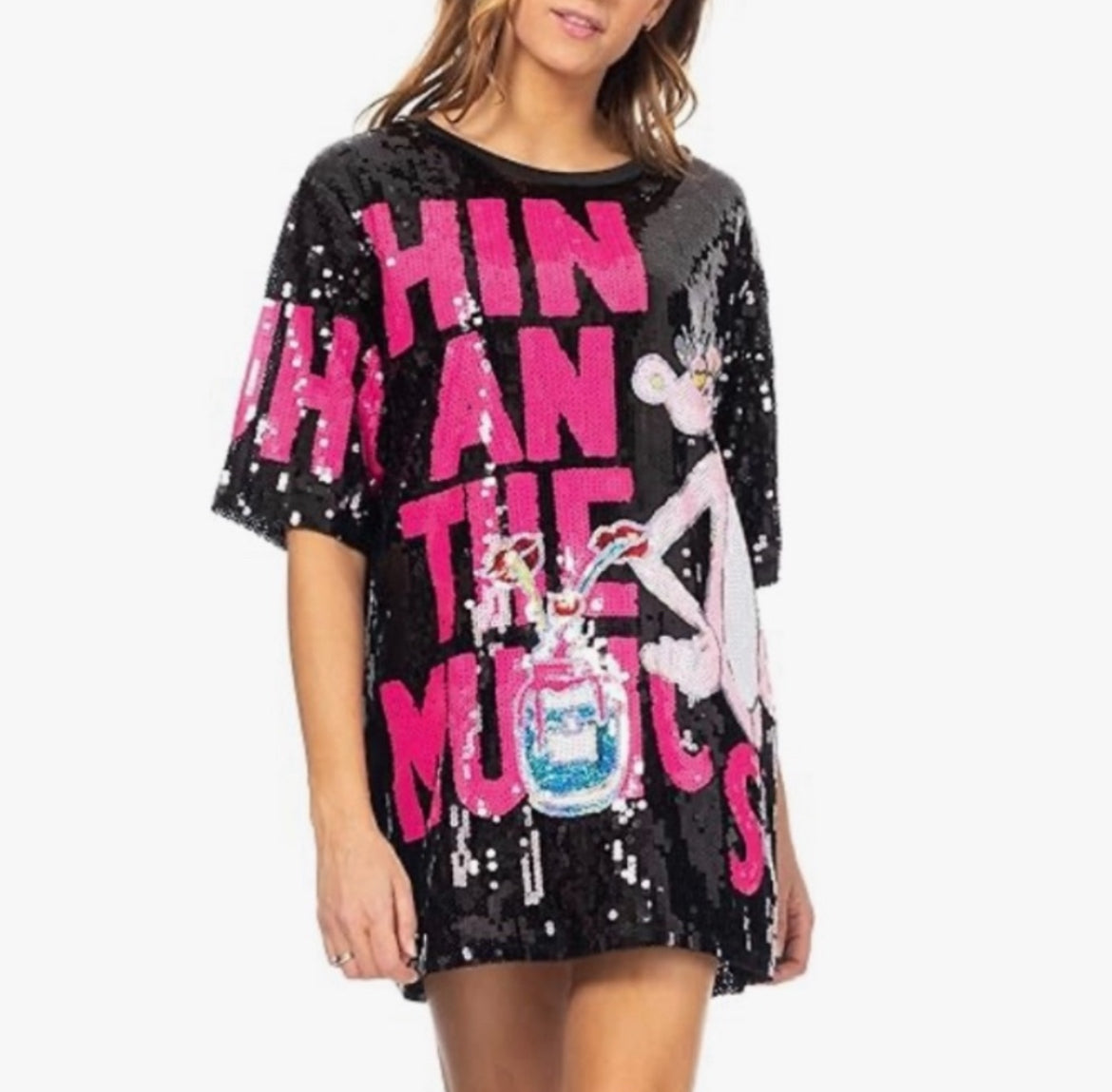 Pink Panther Sequin Dress