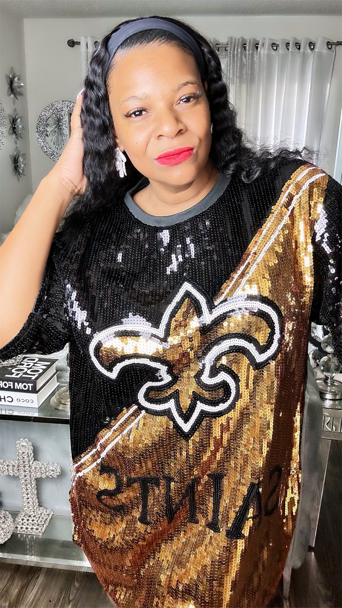 New Orleans Saints sequin dress