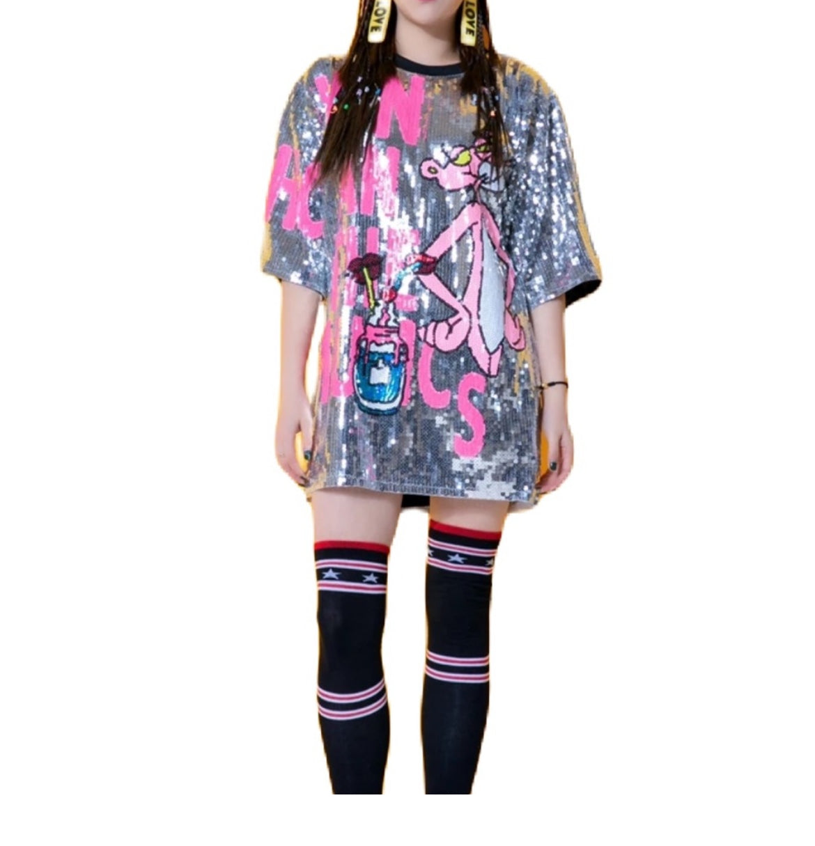 Pink Panther Sequin Dress